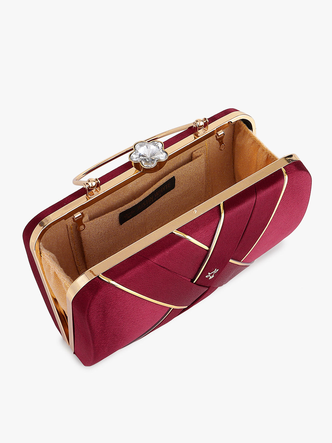 Fancy Maroon Evening Handbag