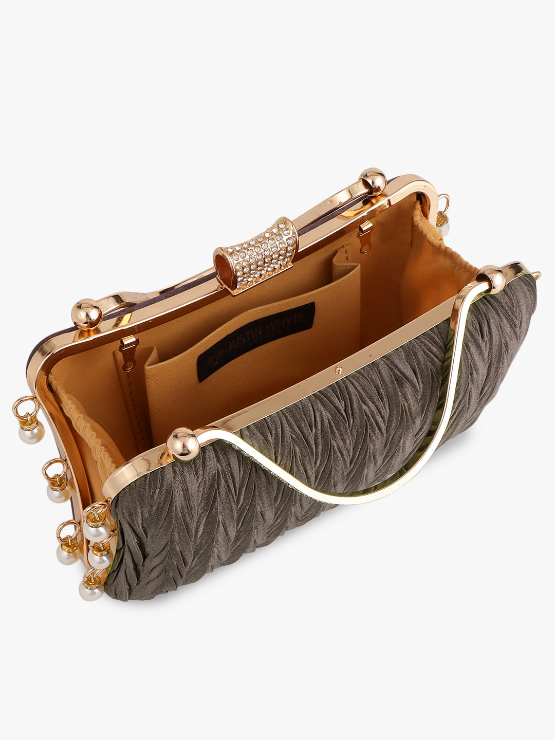 Textured Brown Evening Handbag