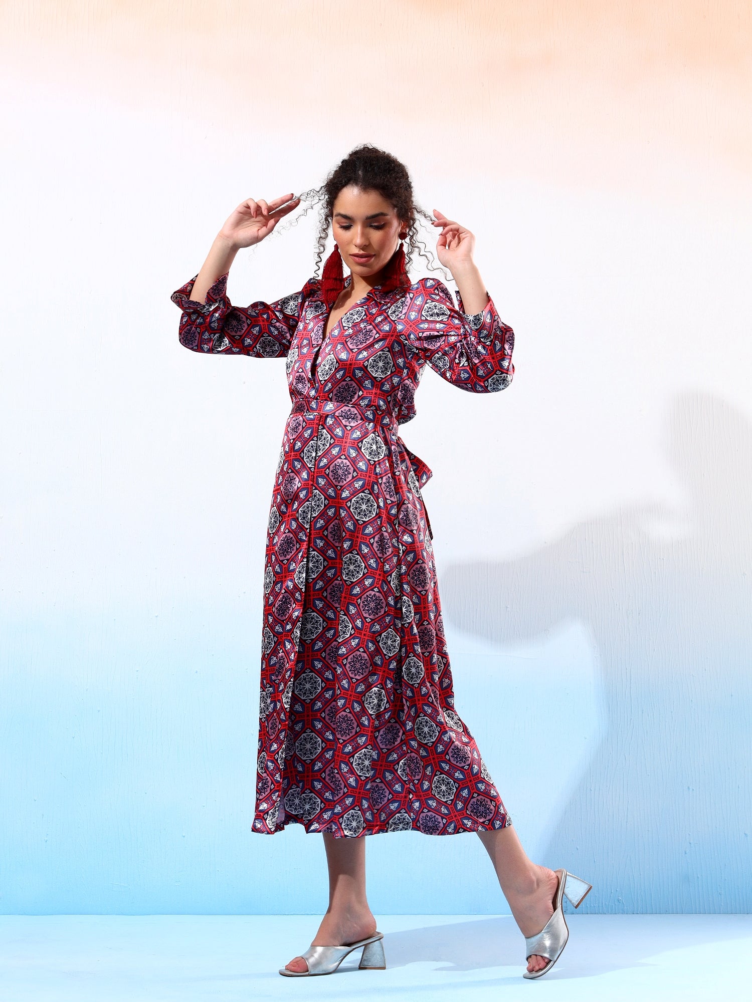 Classy Printed Flared Dress