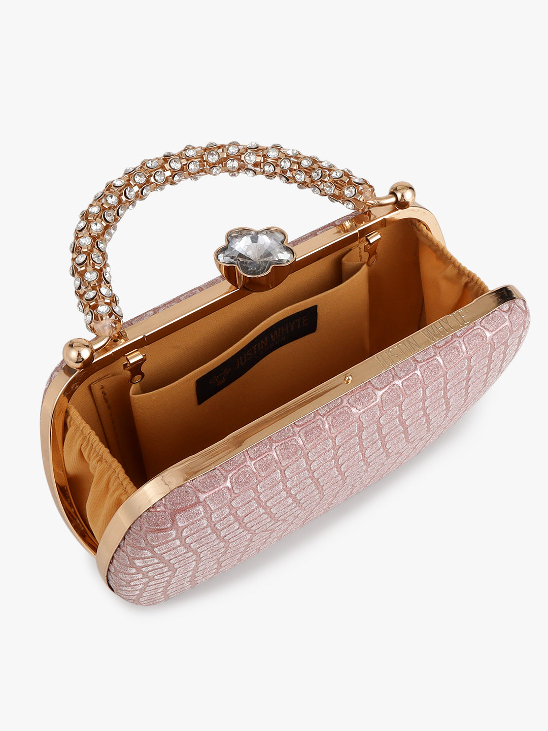 Textured Pink Evening Handbag