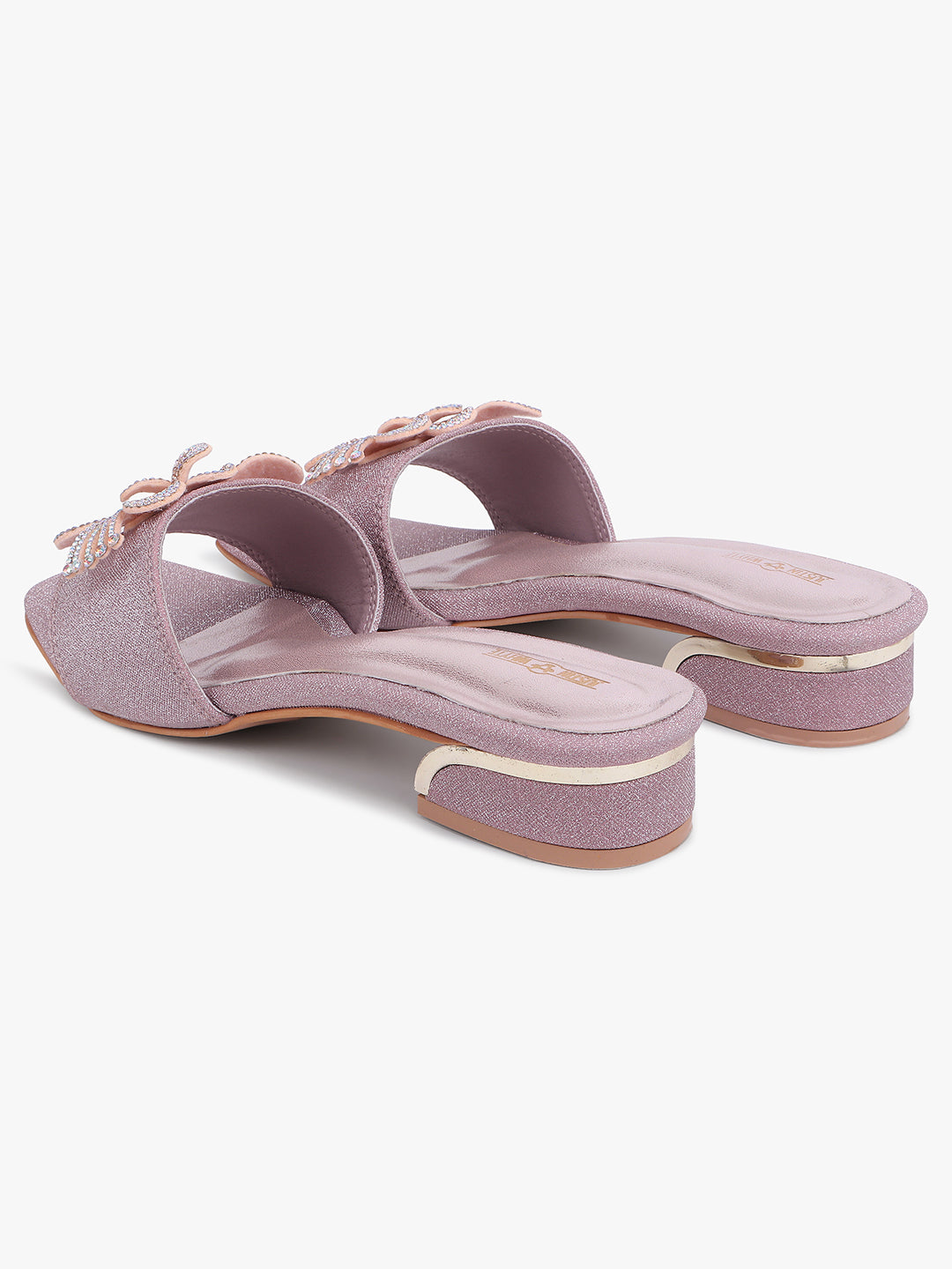 Stylish Pink Low Heel Sandals