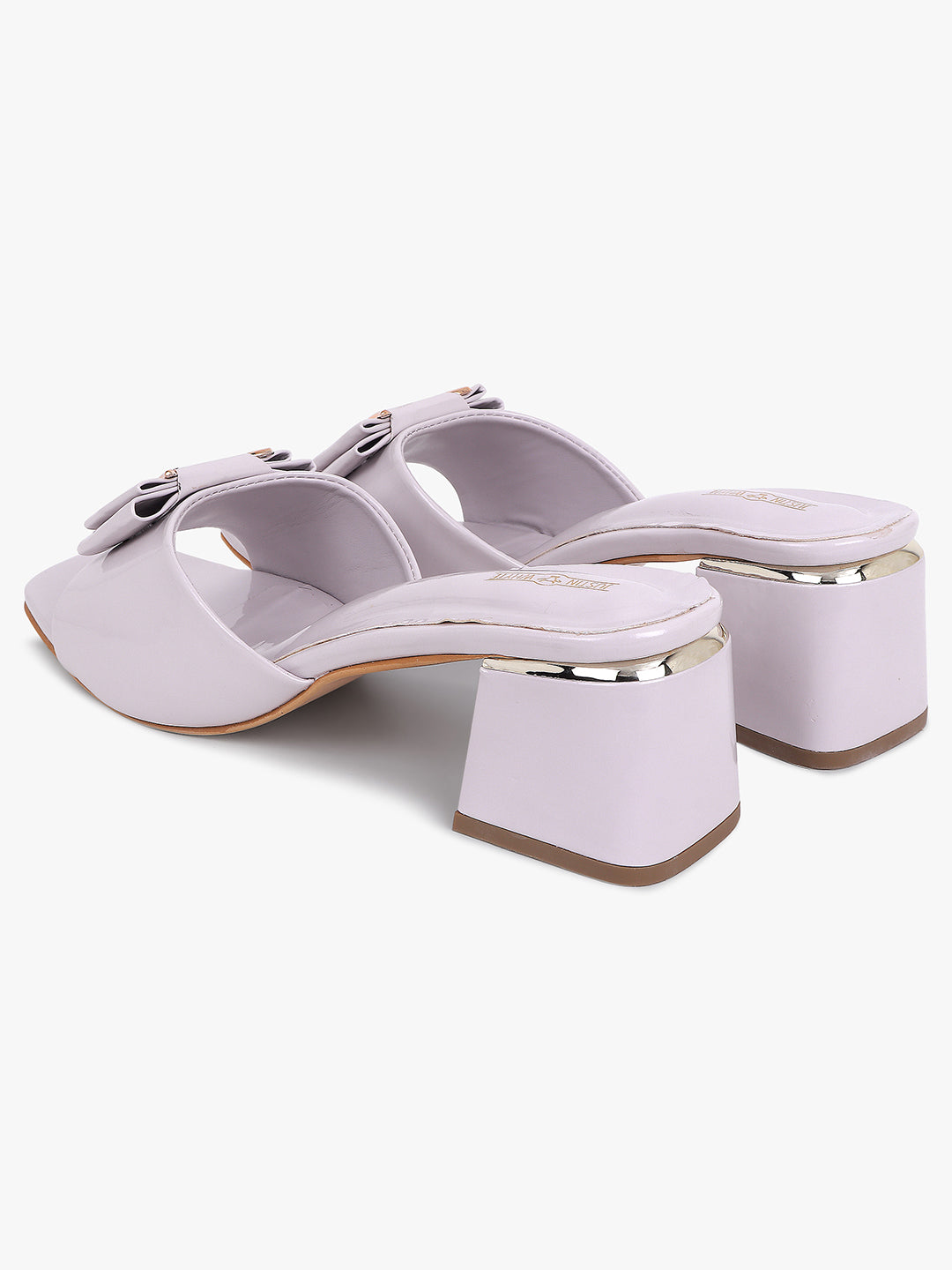 Stylish Lavender Block Heel Sandals