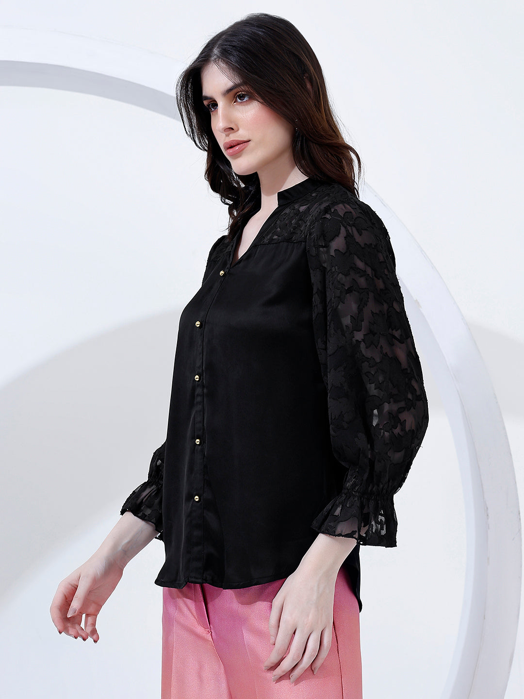 Classy Black Shirt Top