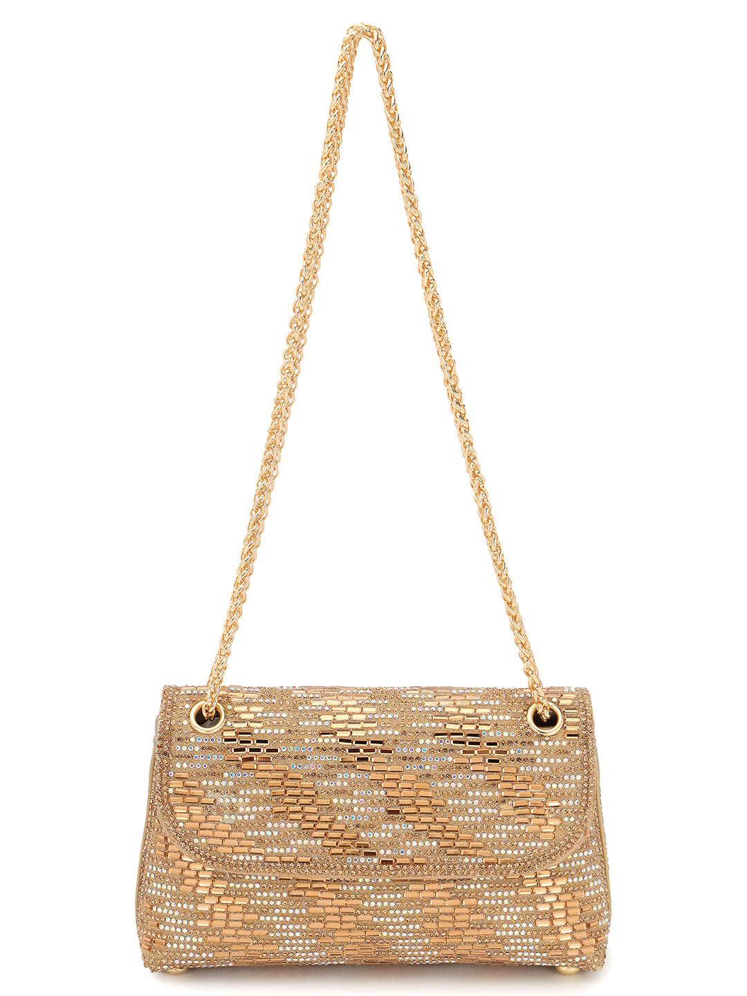 Embellished Golden Sling Bag