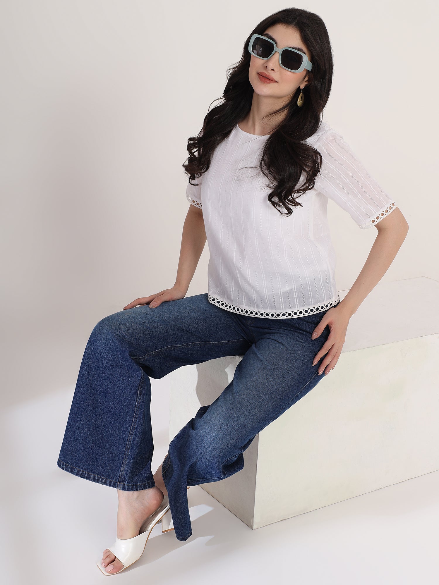 Classy High Waist Flared Jeans
