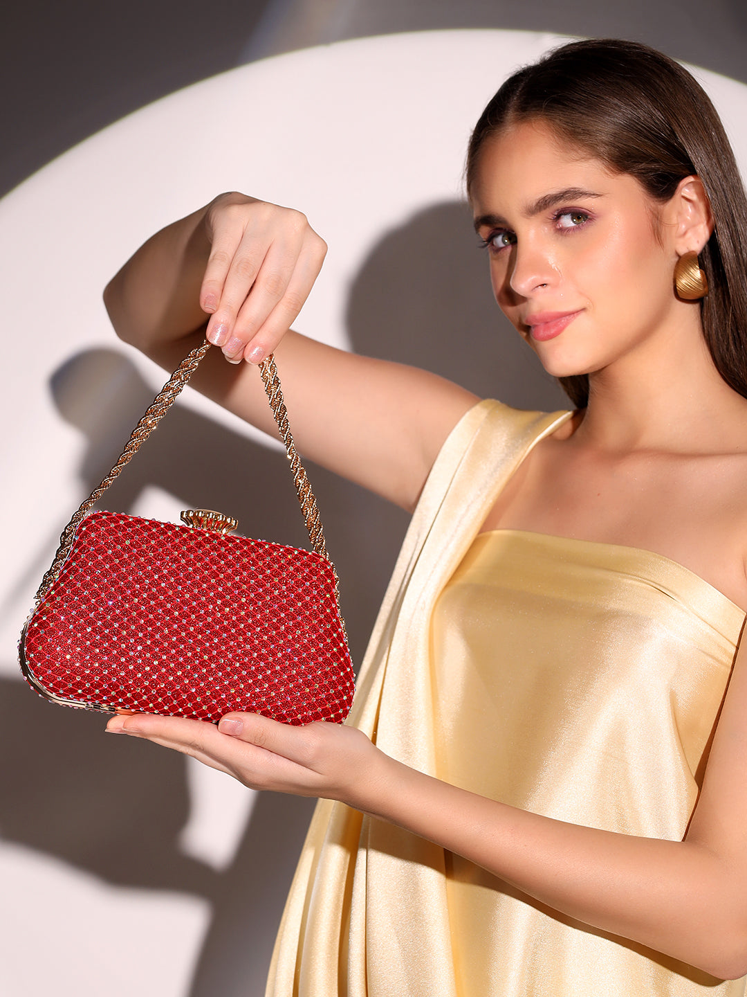 Embellished Red Evening Clutch