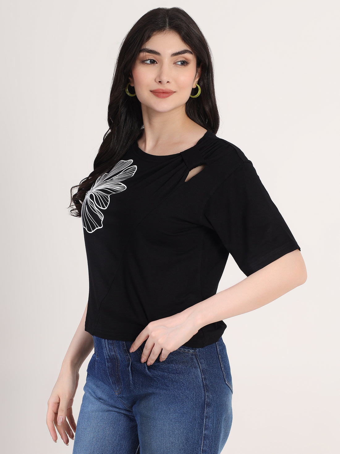 Black Printed T-Shirt