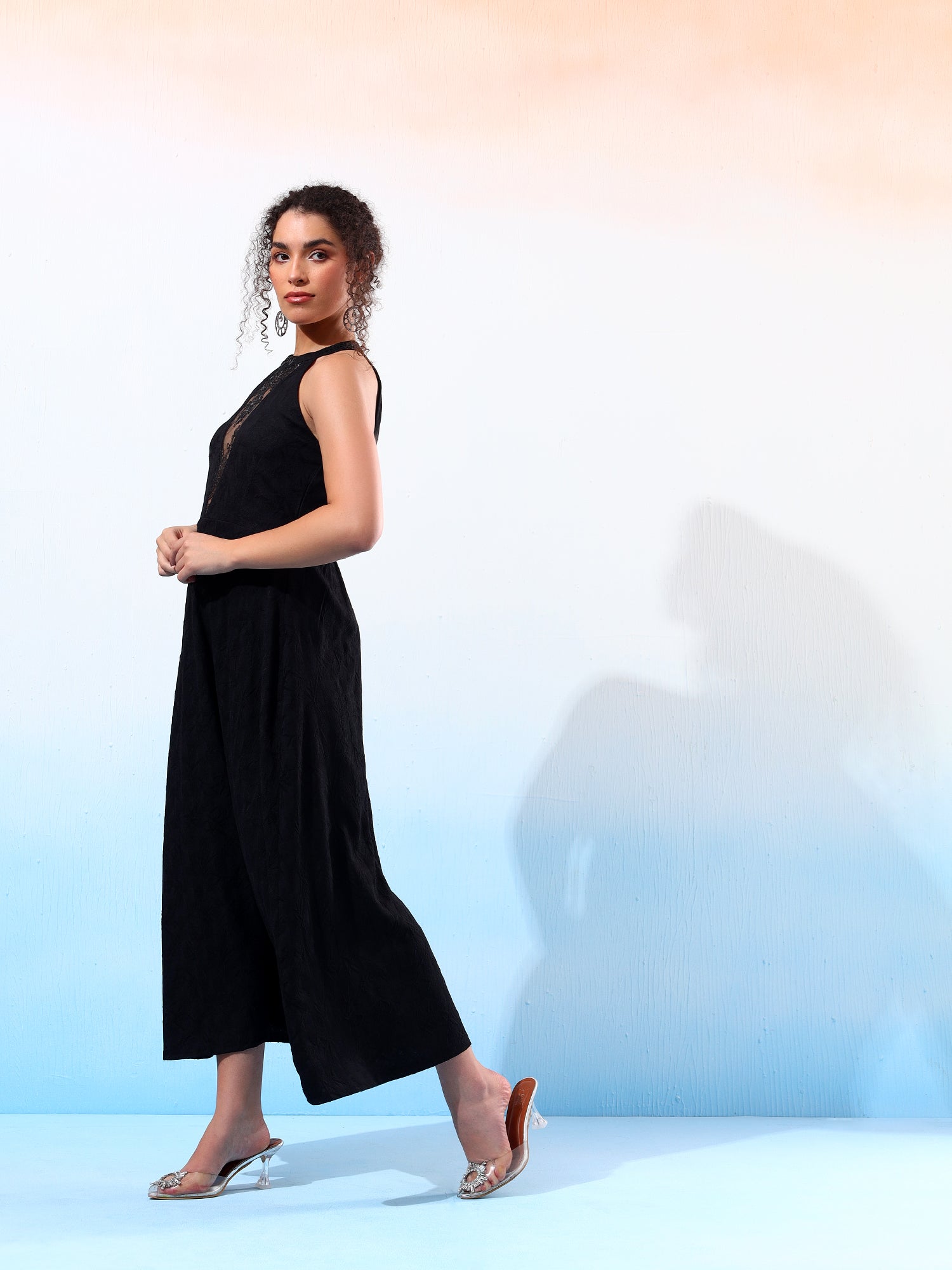 Classy Black Flared Dress