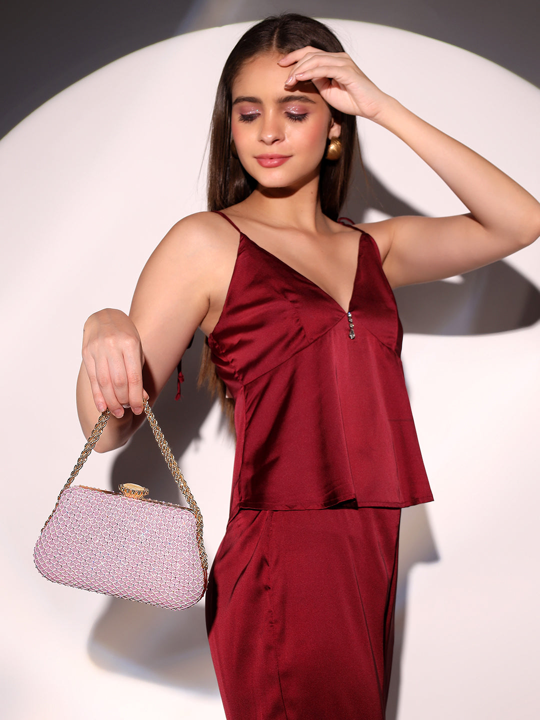 Fancy Lavender Evening Handbag