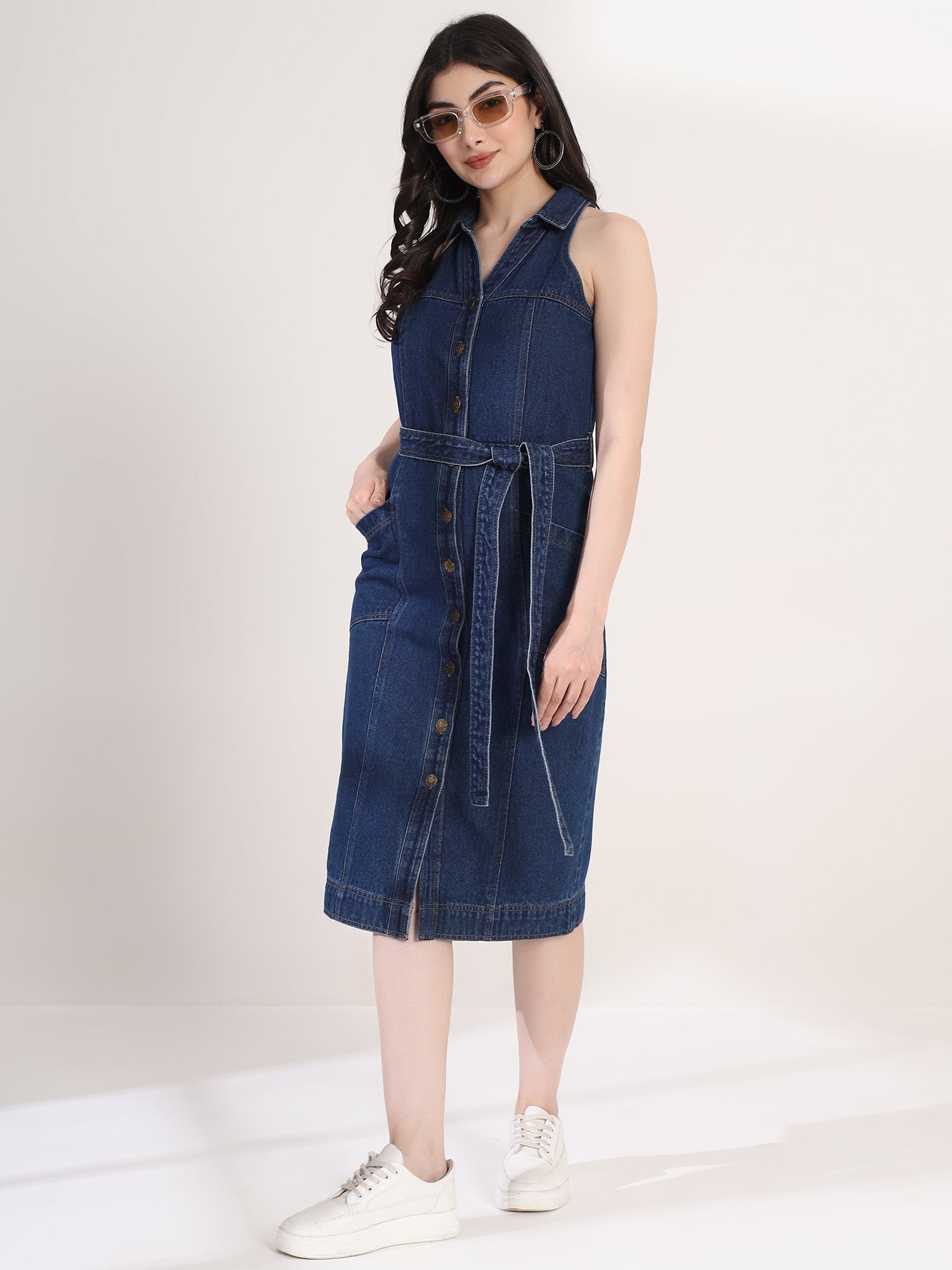 Classy Denim Shirt Dress