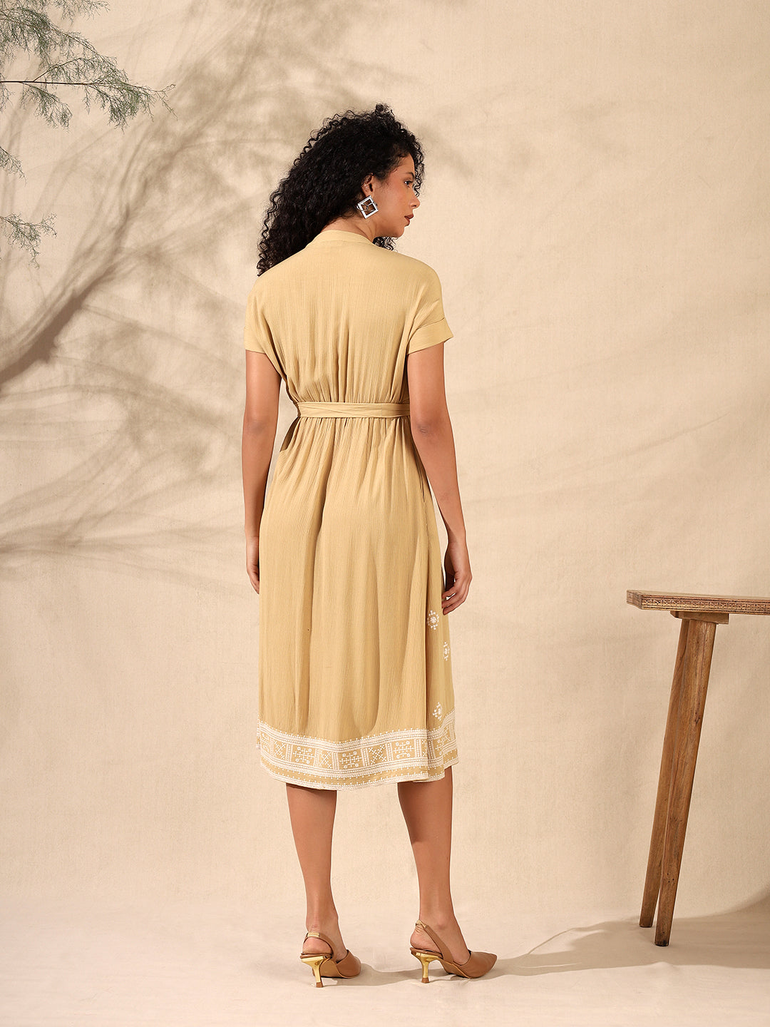 Embroidered Sheath Dress