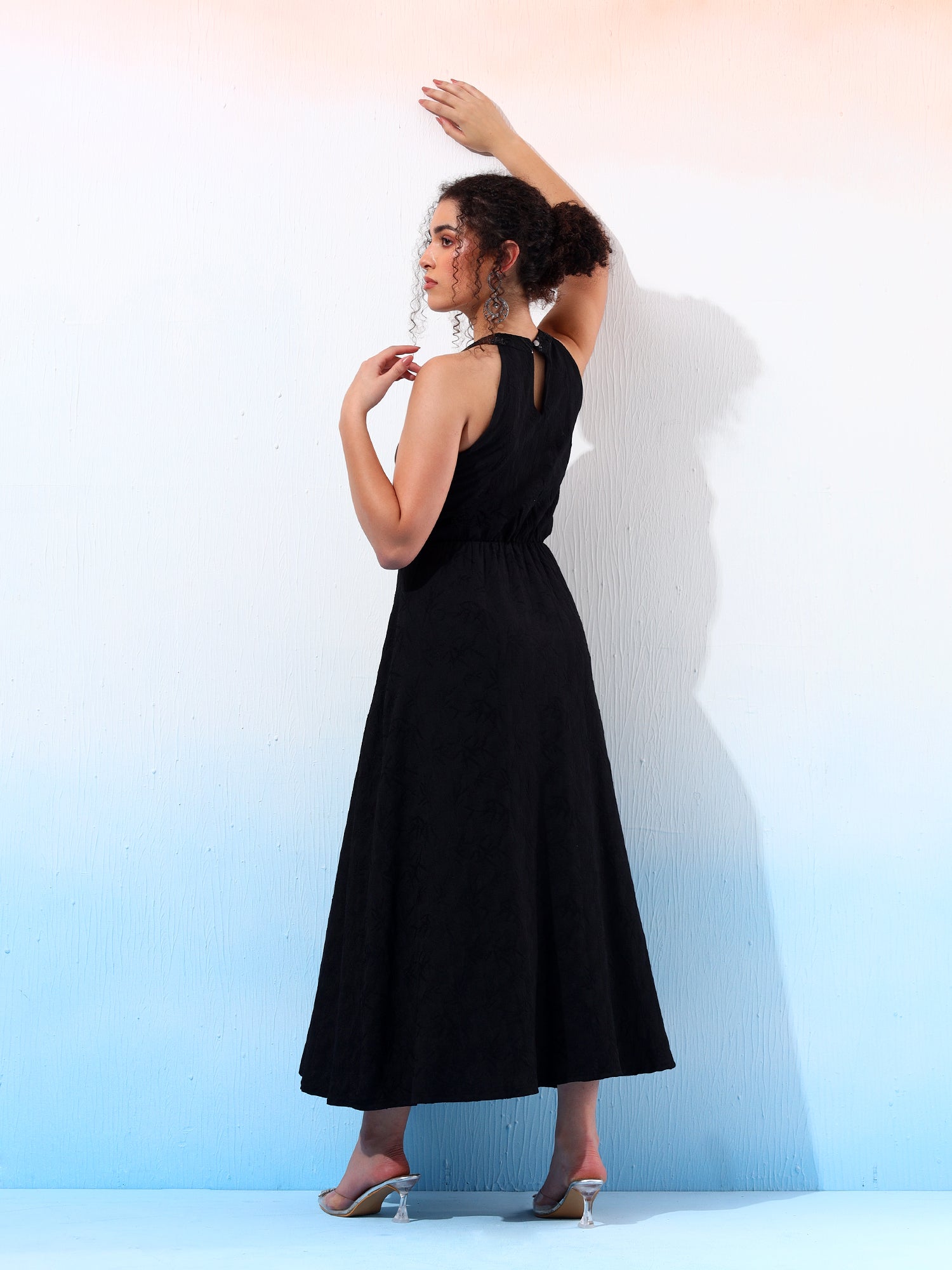 Classy Black Flared Dress