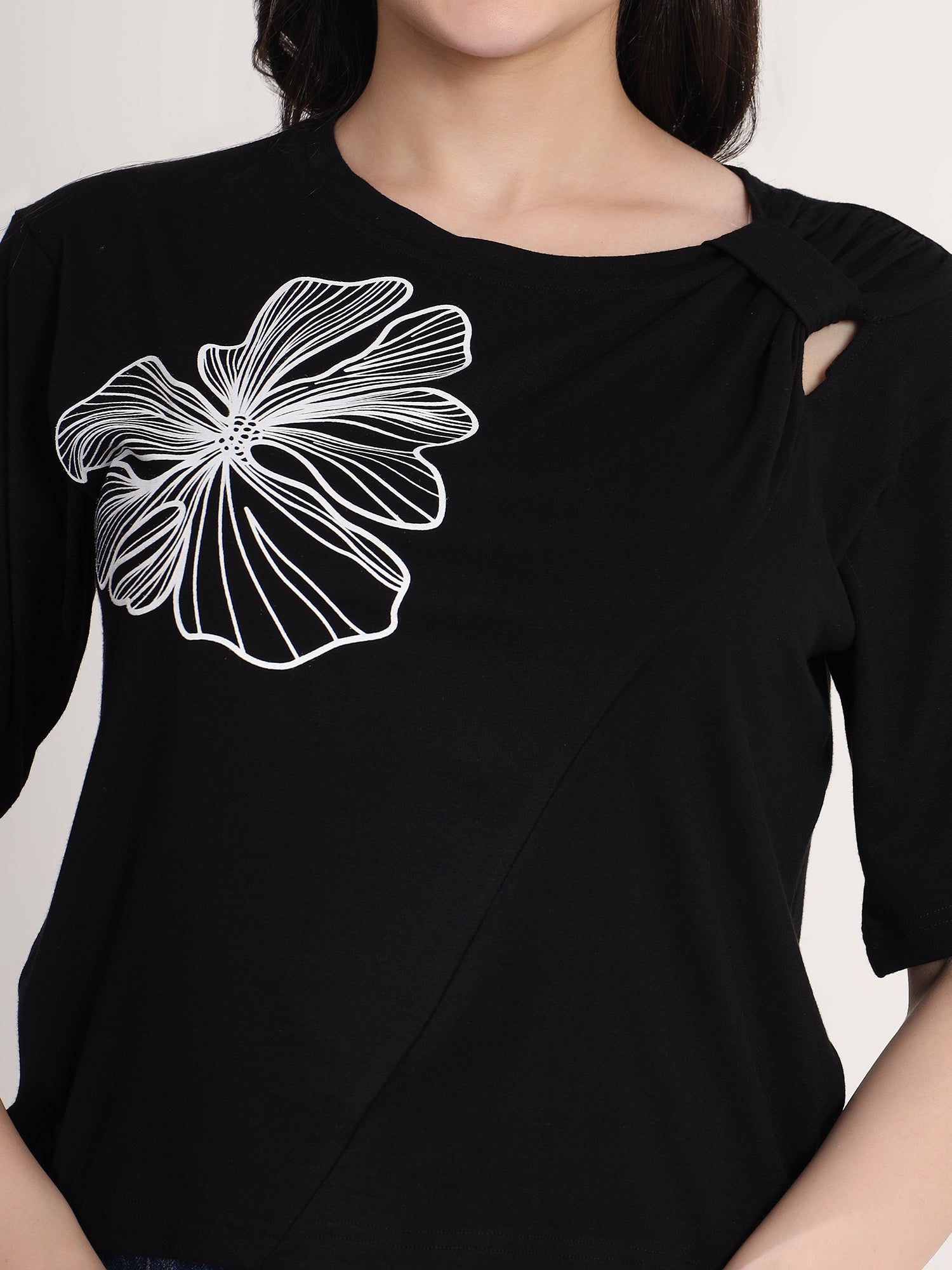 Black Printed T-Shirt