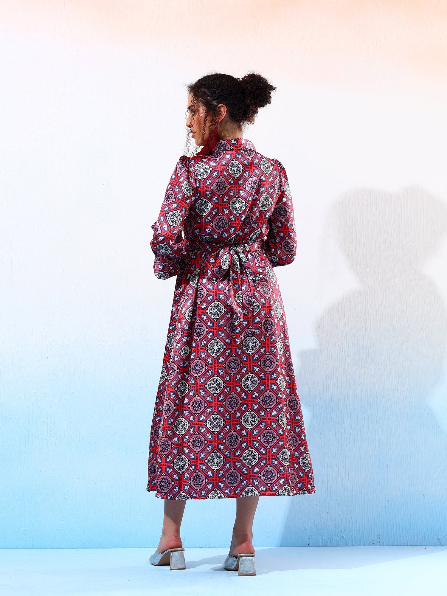 Classy Printed Flared Dress