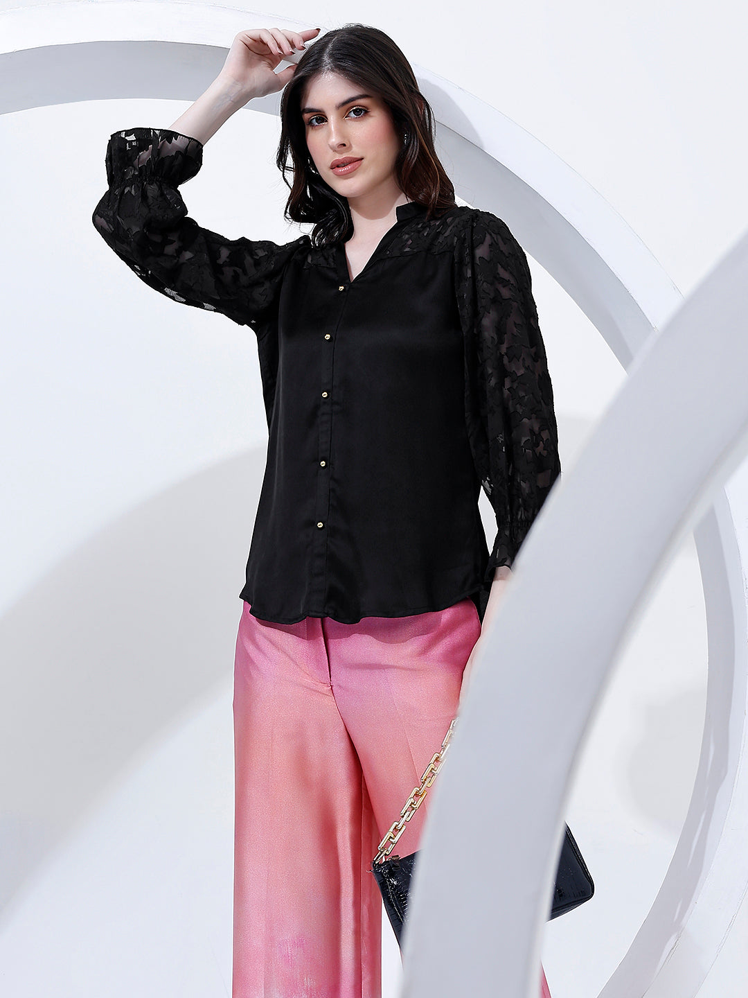 Classy Black Shirt Top