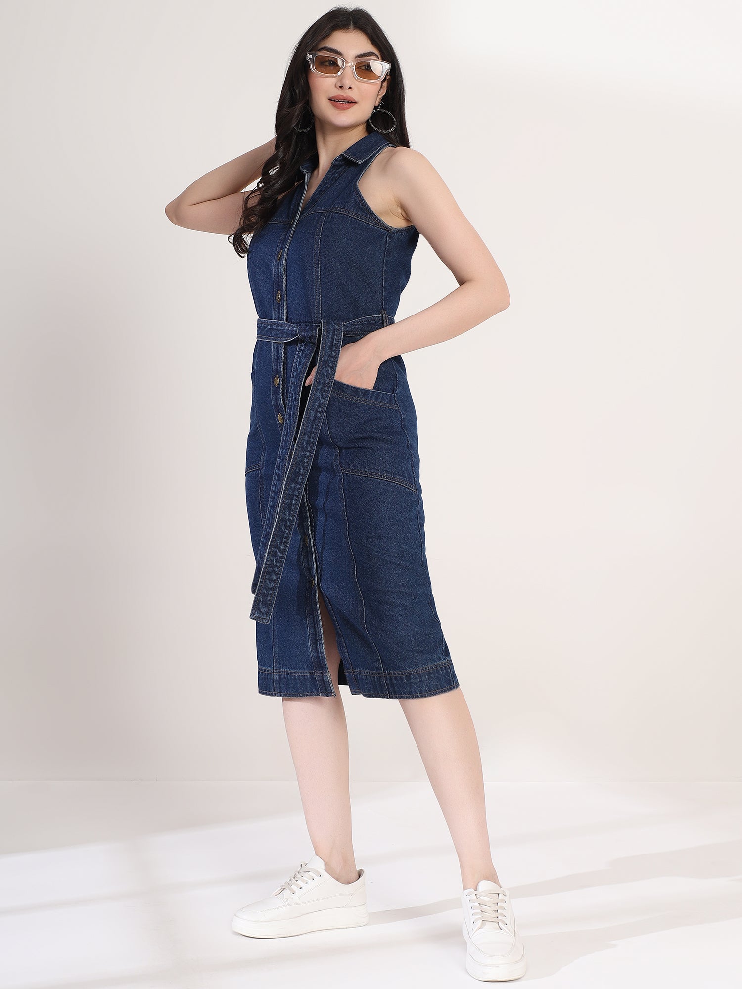 Classy Denim Shirt Dress