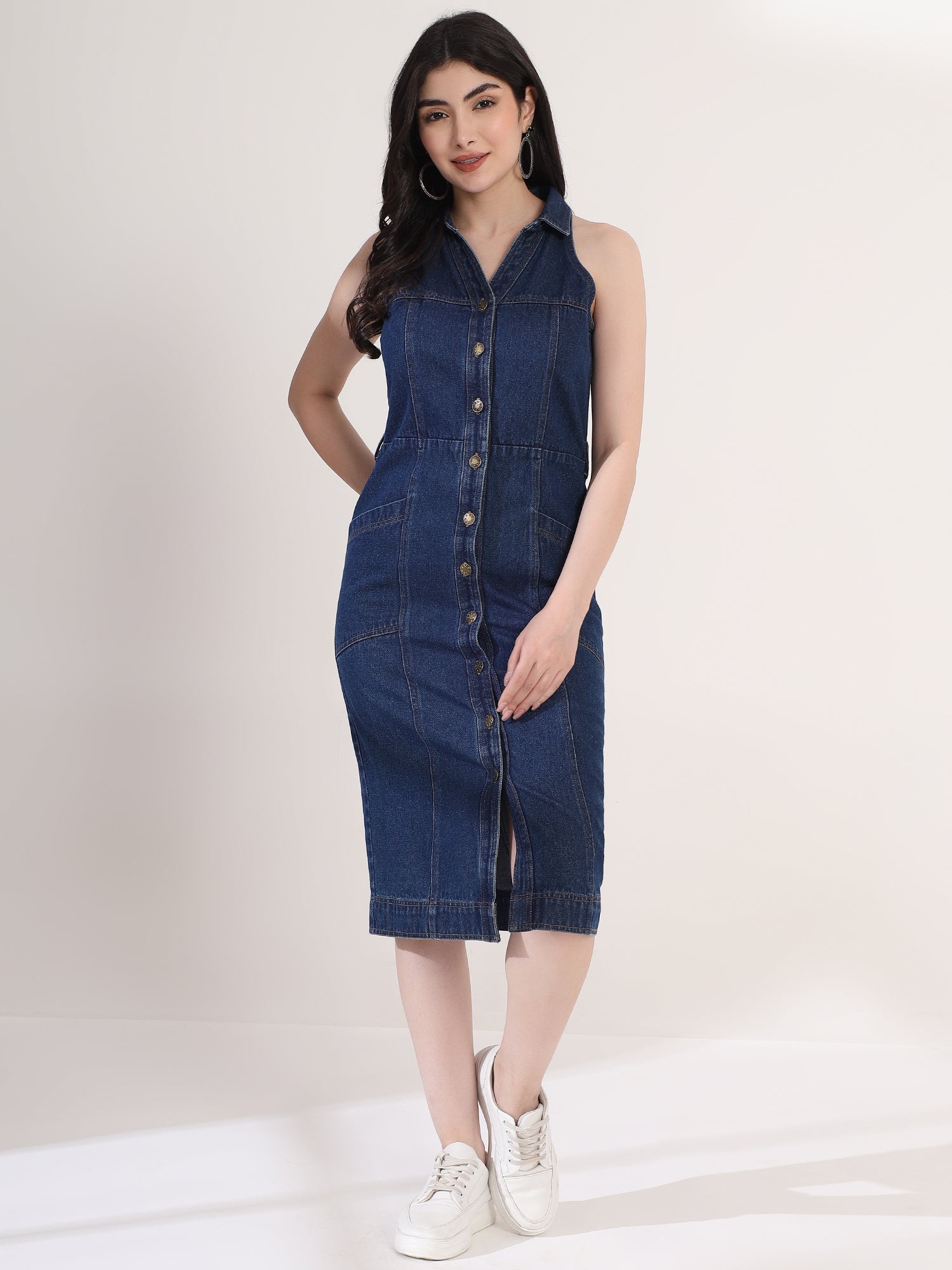 Classy Denim Shirt Dress