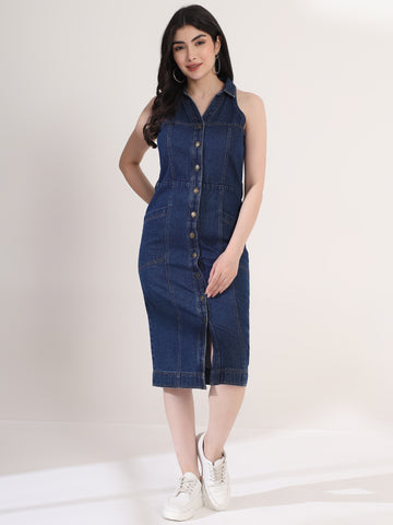 Classy Denim Shirt Dress