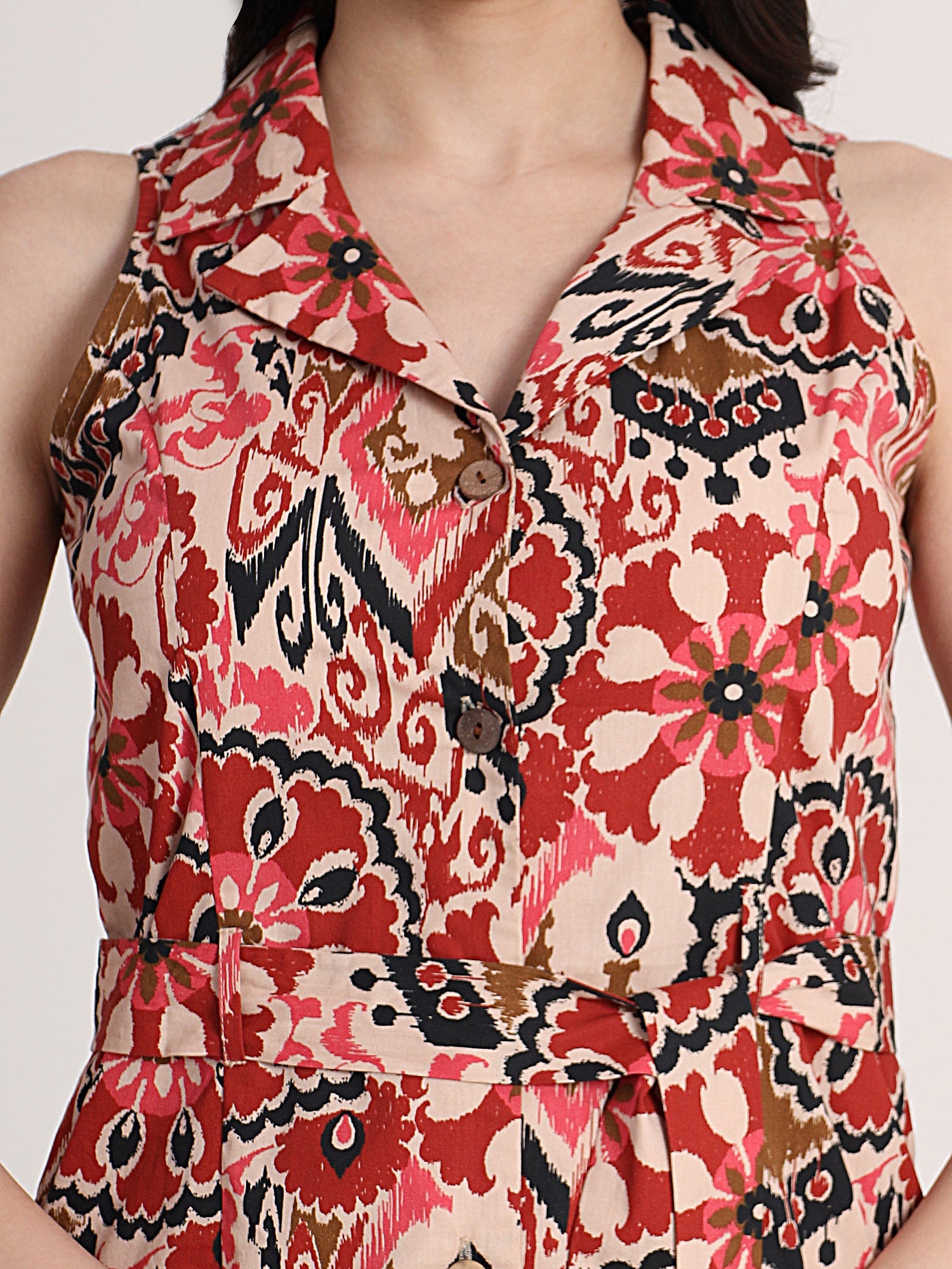 Classy Printed Mini Shirt Dress