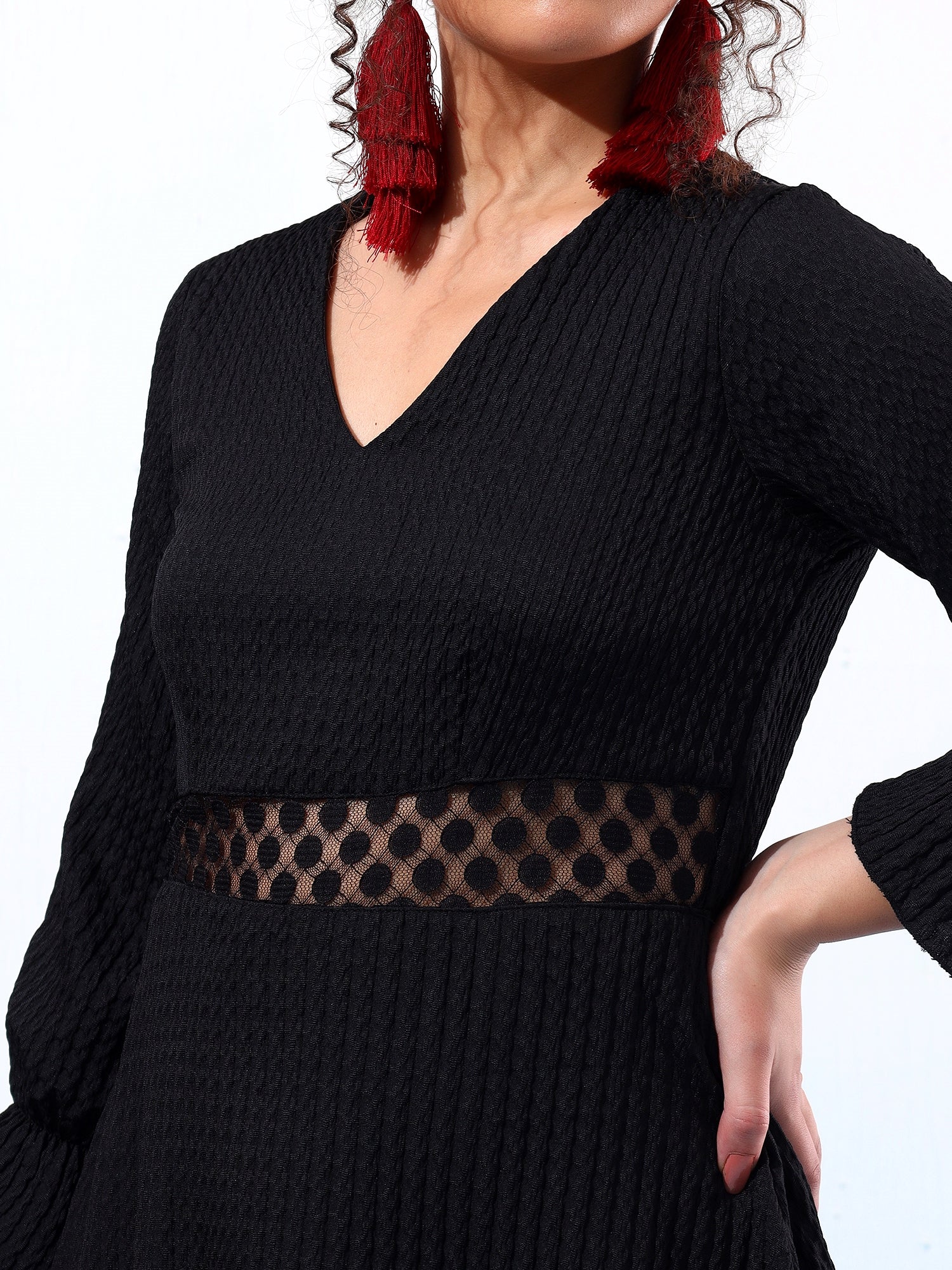Fancy Black Flared dress