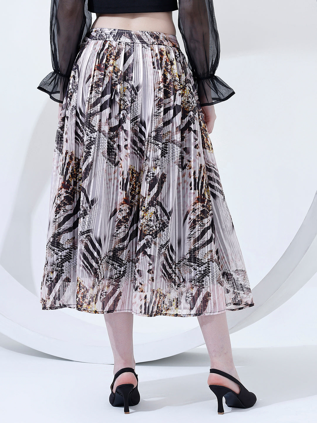 Fancy patterned Midi Skirt