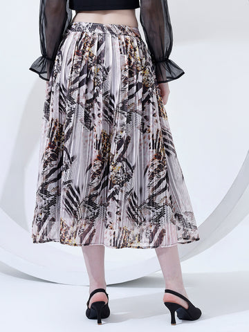 Fancy patterned Midi Skirt