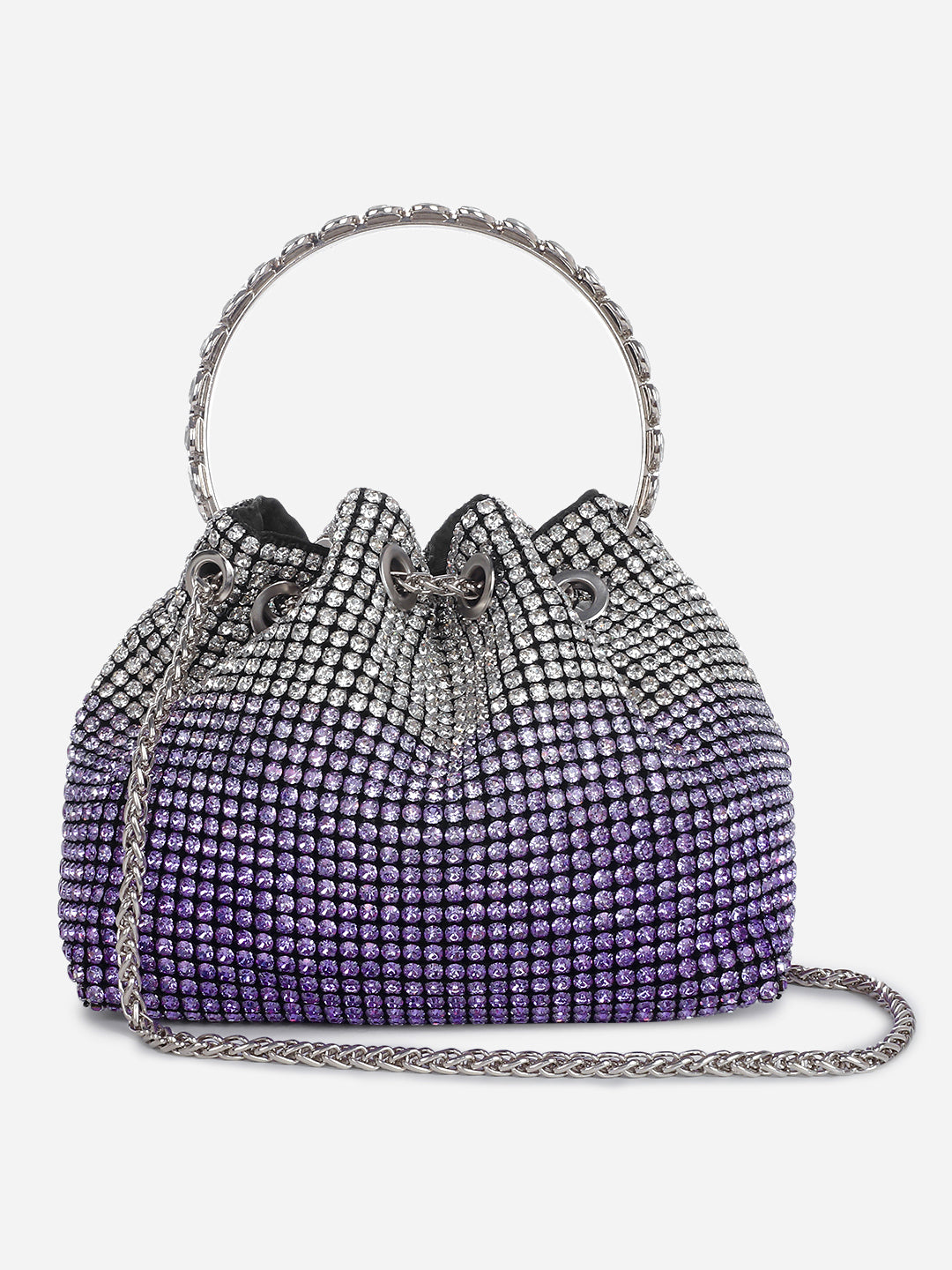 Embellished Purple Clutch