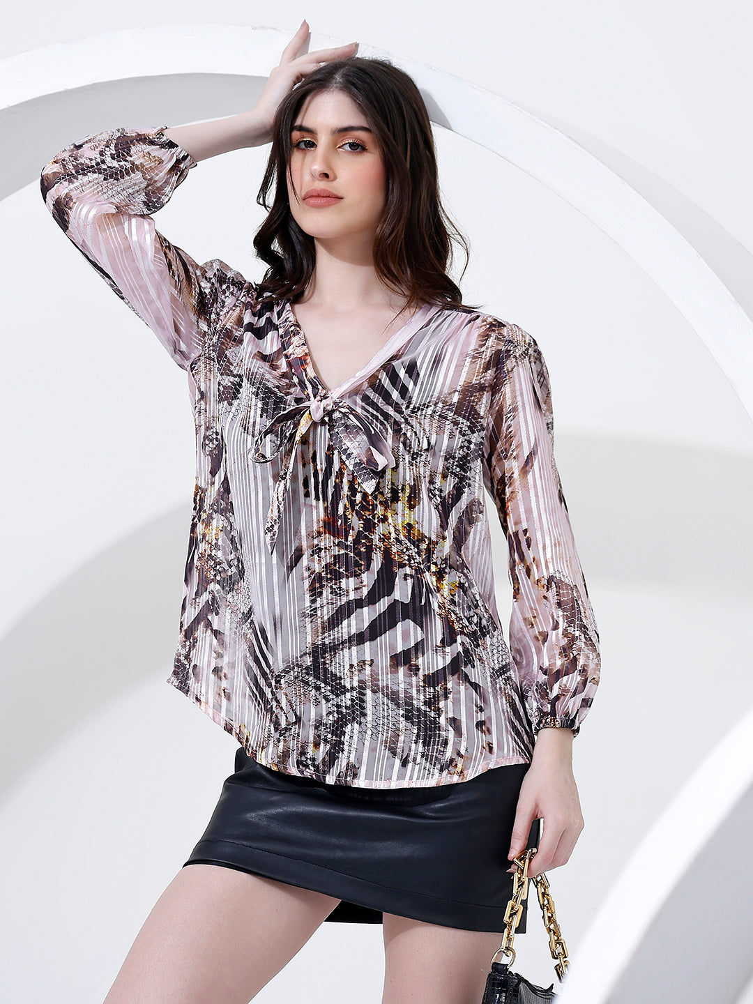 Fancy Printed Blouse Top