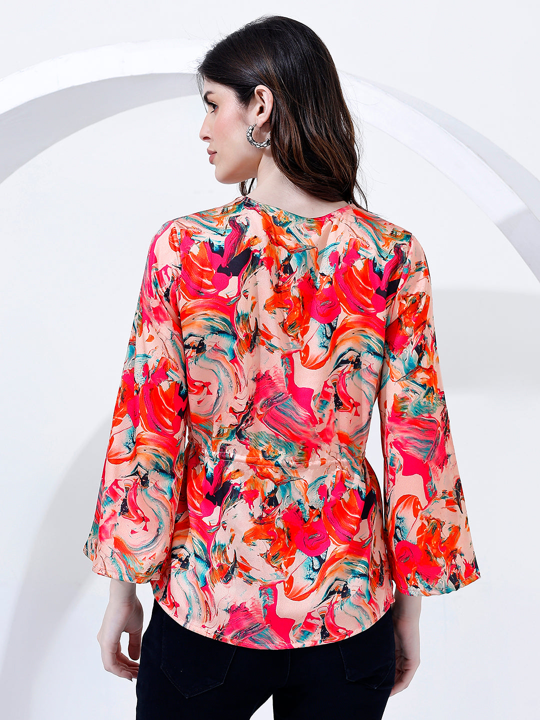 Stylish Printed Flared Top