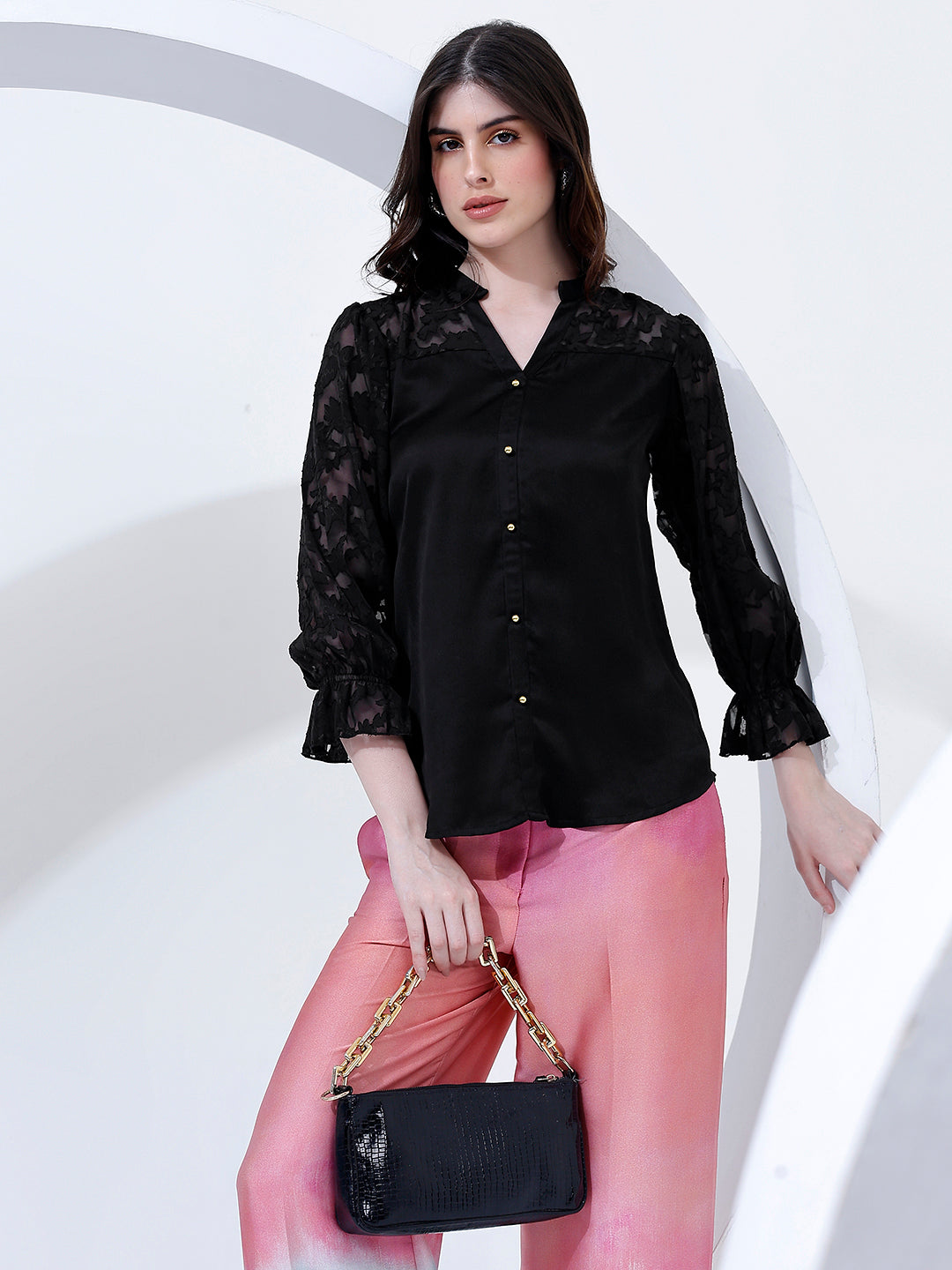 Classy Black Shirt Top