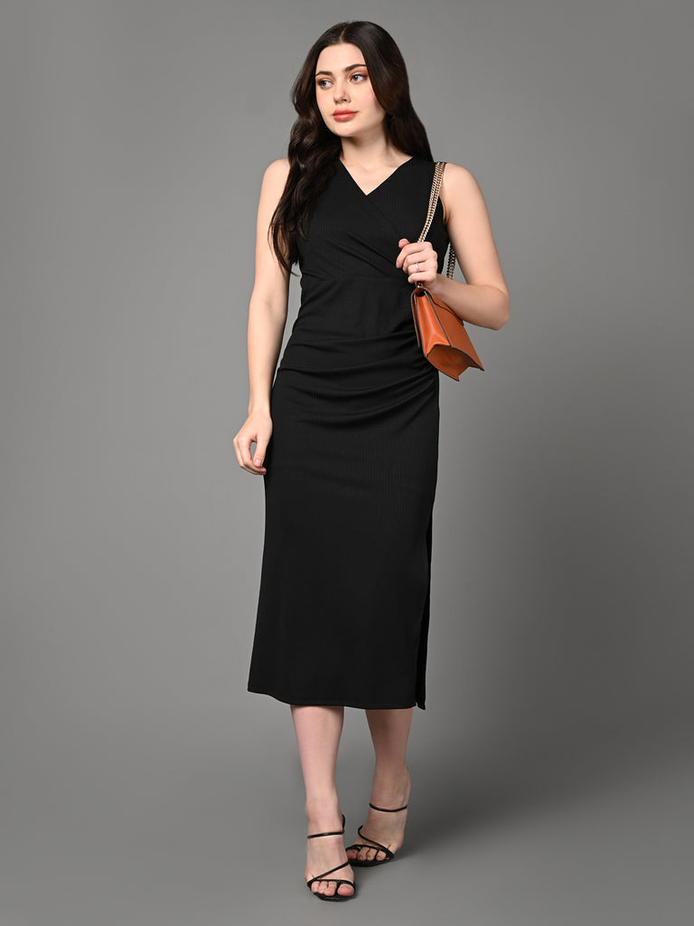 Juno V-neck Fitted Sheath Dress