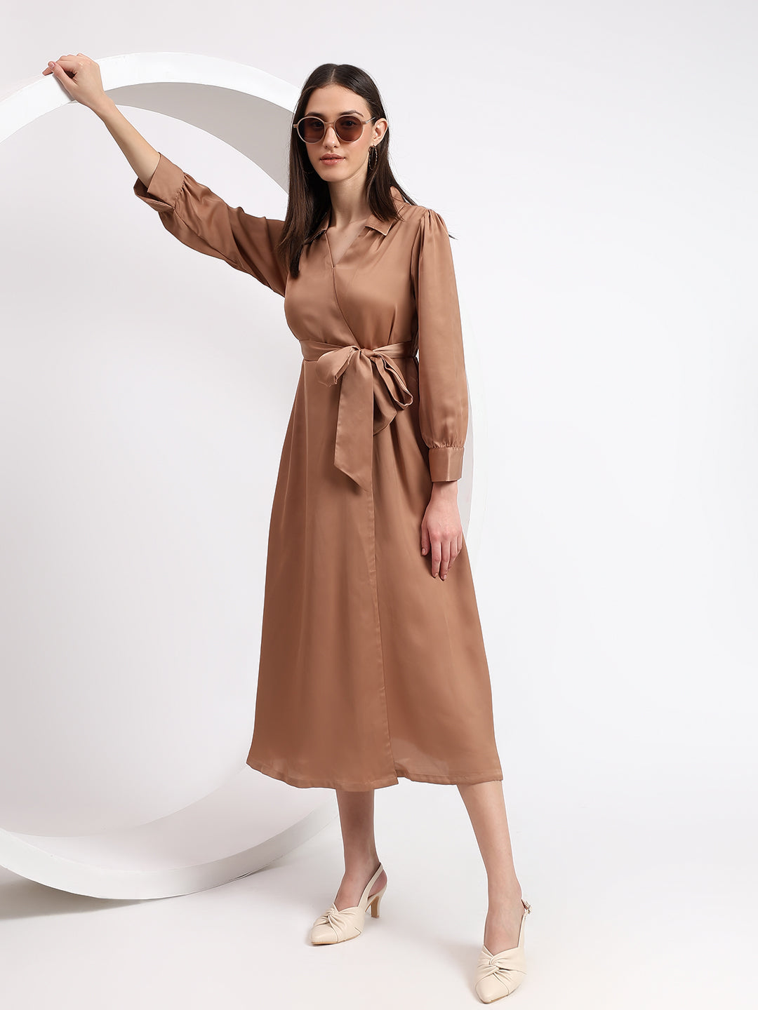 Classy Beige Formal Dress