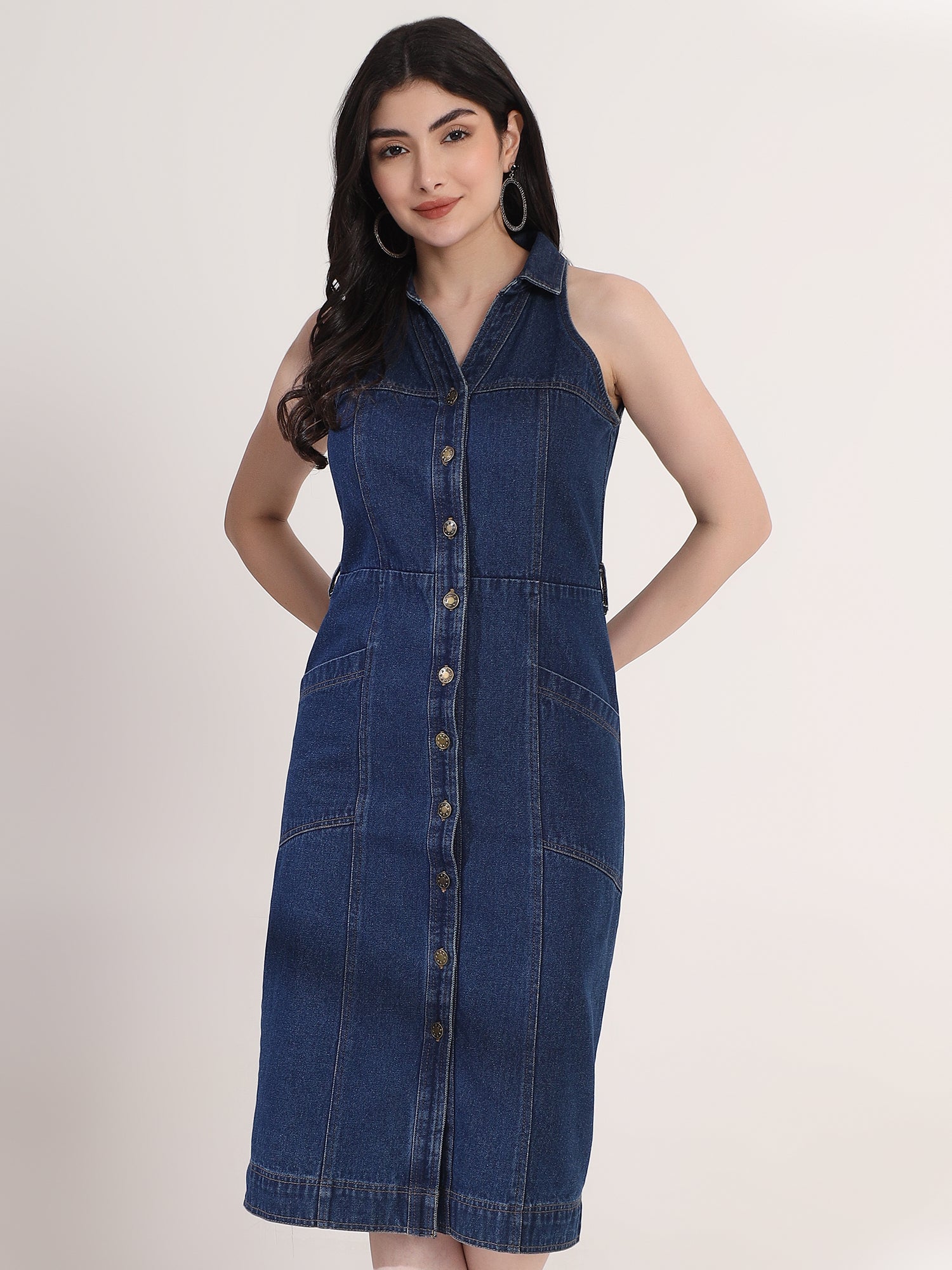 Classy Denim Shirt Dress