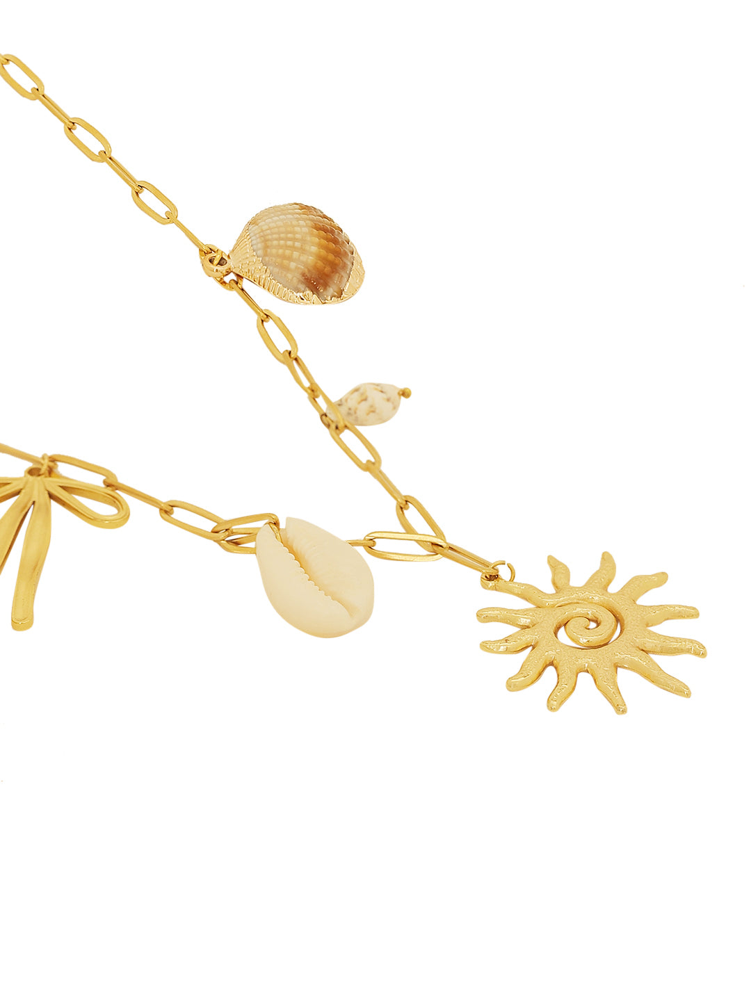 Unisex Gold-Plated Sun Necklace