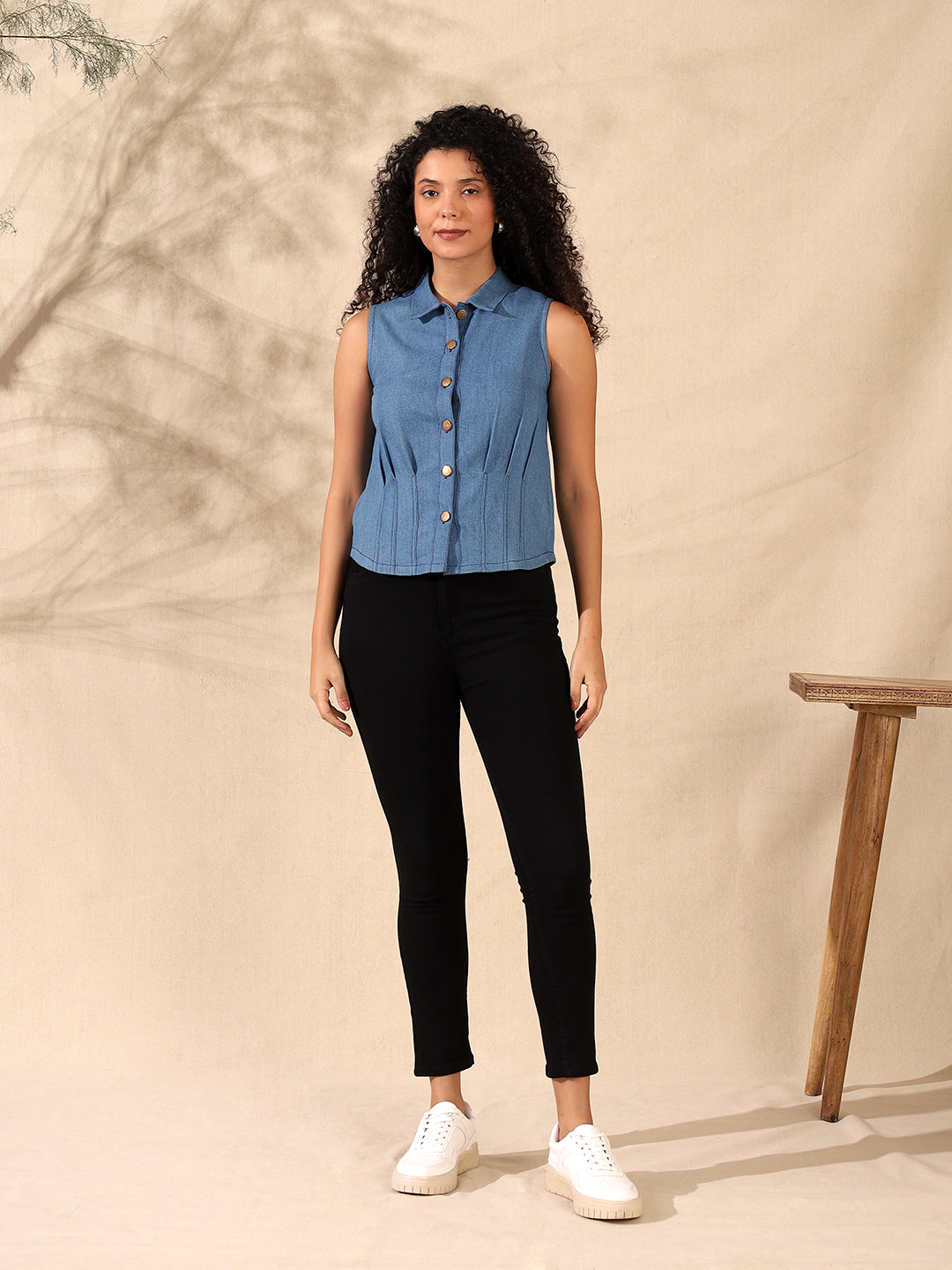 Denim Shirt Top
