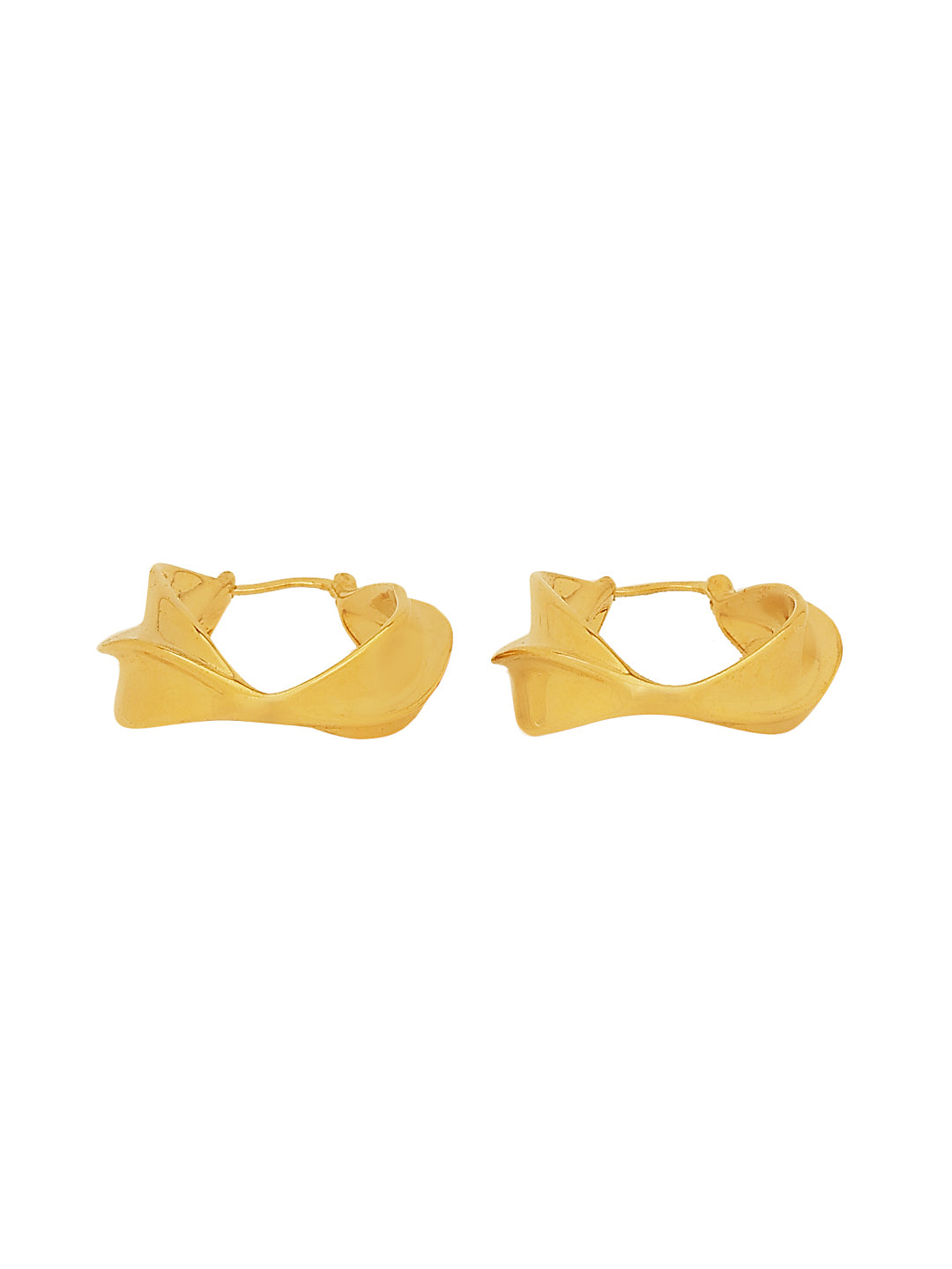 Women Gold Plated Contemporary Hoop Earrings