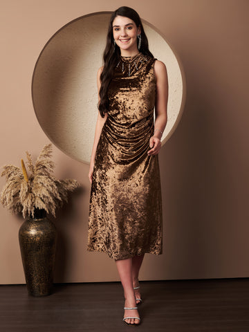 Embellished Velvet Dress