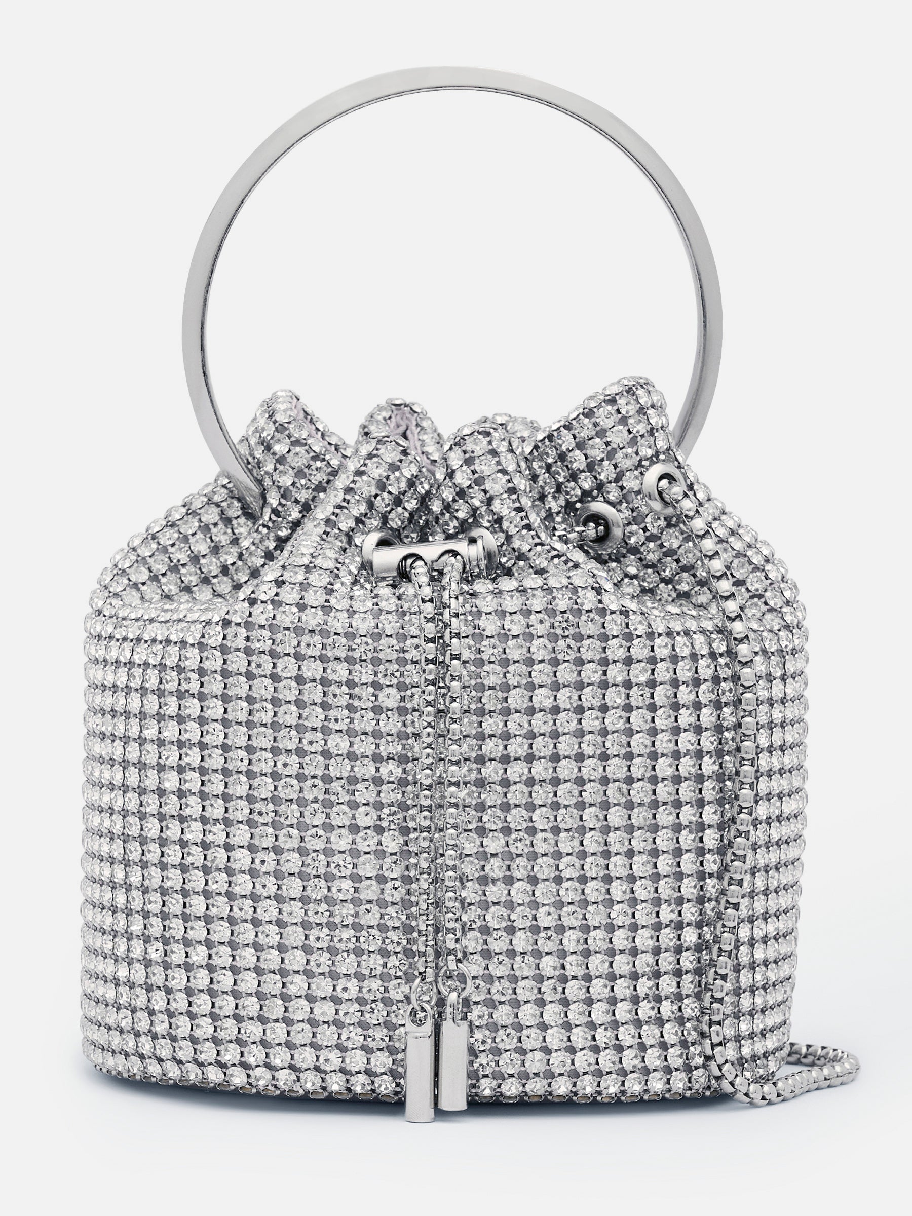 Metallic Silver Pouch handbag