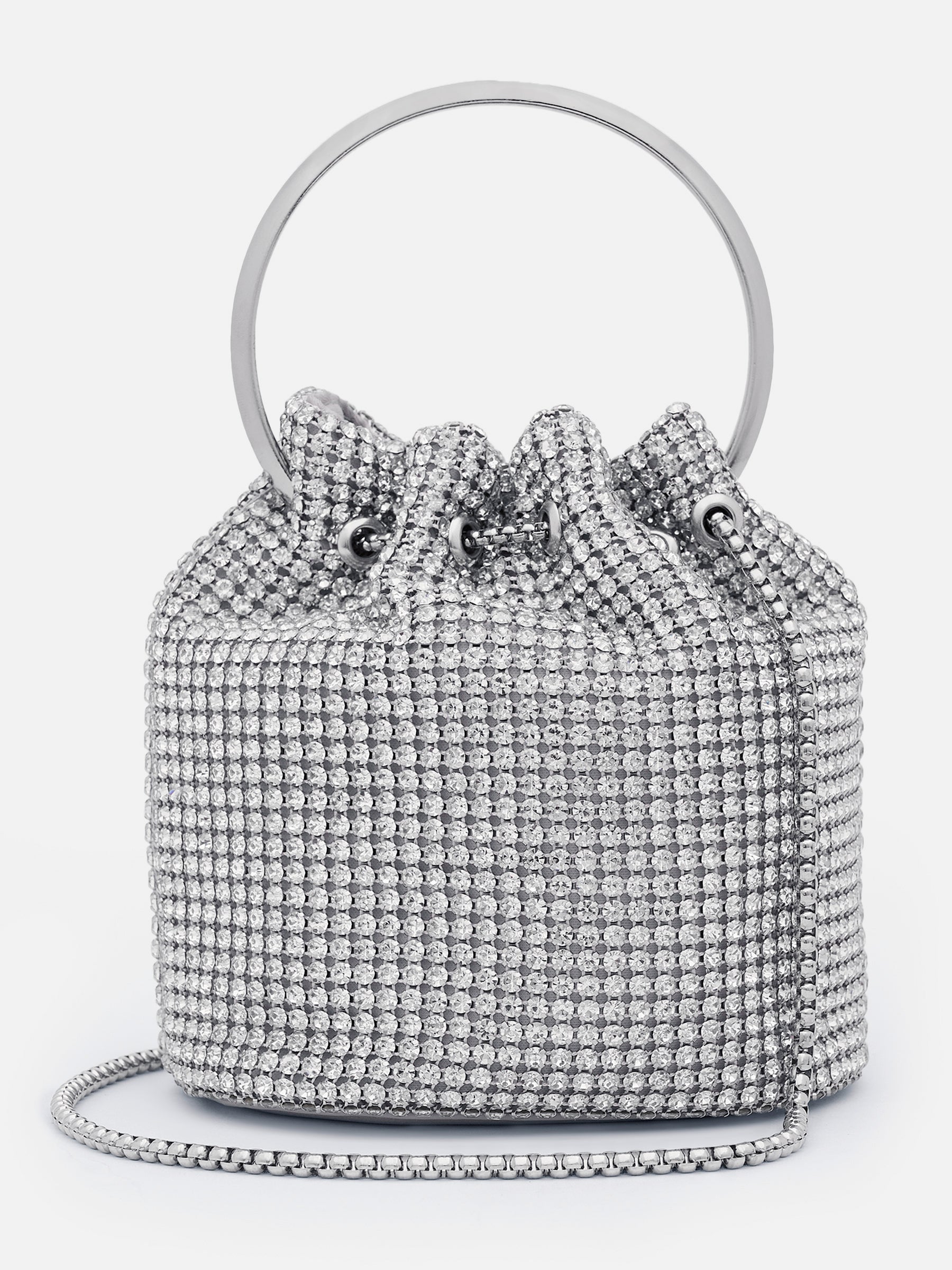 Metallic Silver Pouch handbag