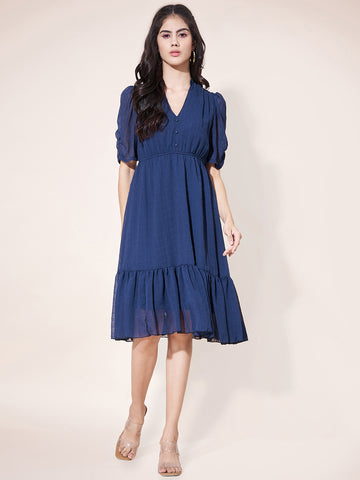 Jadira V-neck Tiered Dress