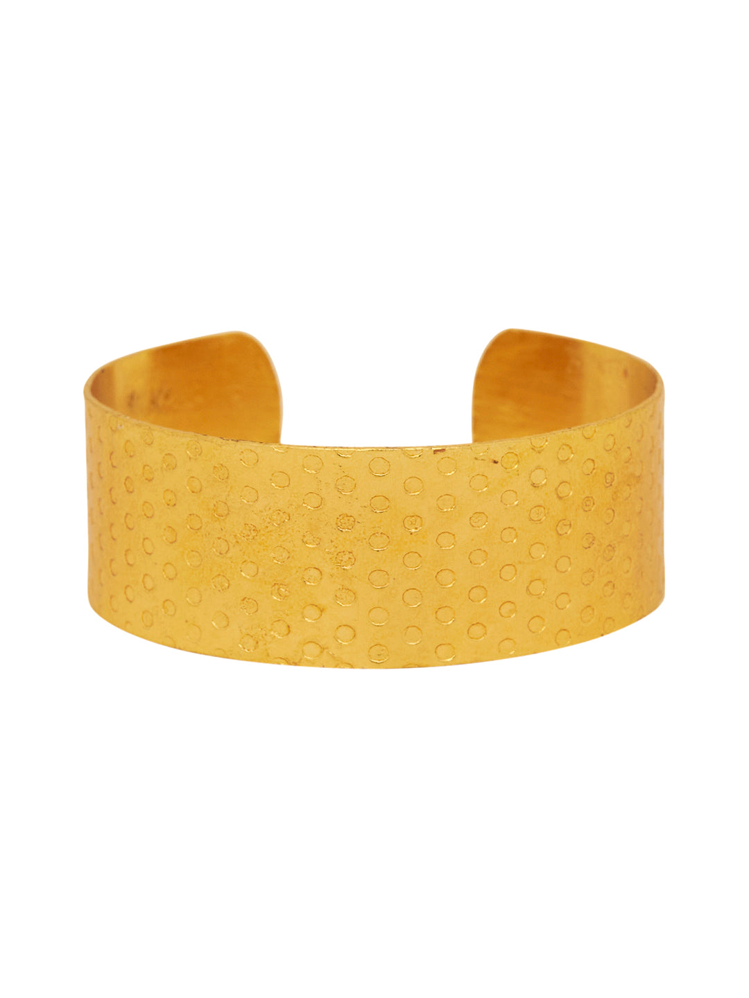 Women Brass Gold-Plated Cuff Bracelet