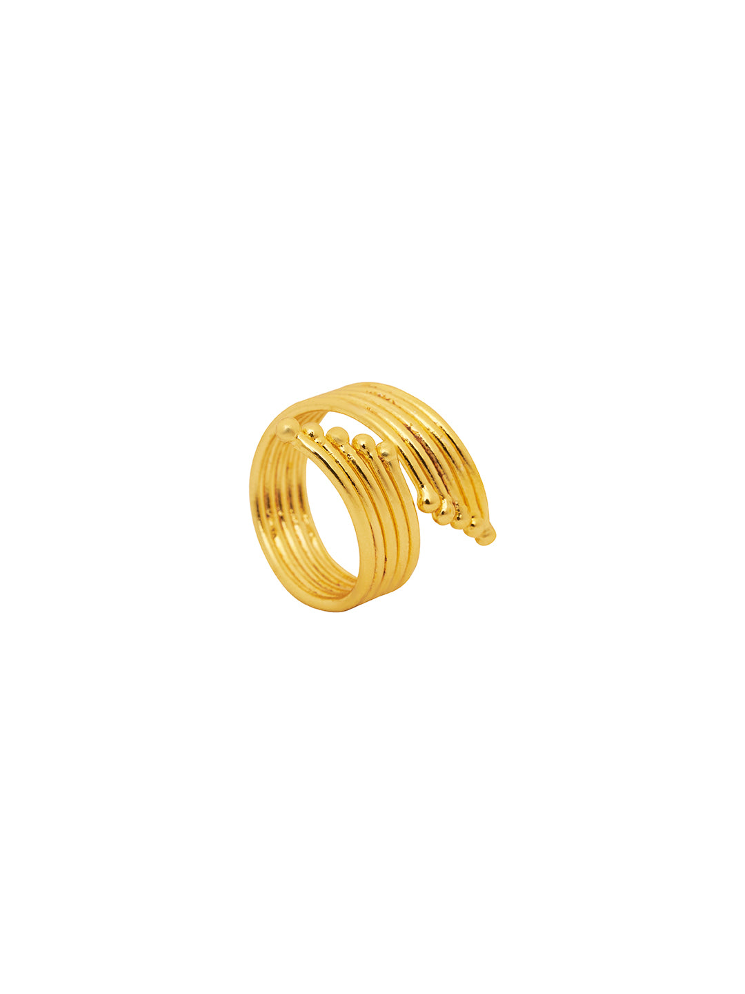 Gold-Plated Brass Adjustable Finger Ring