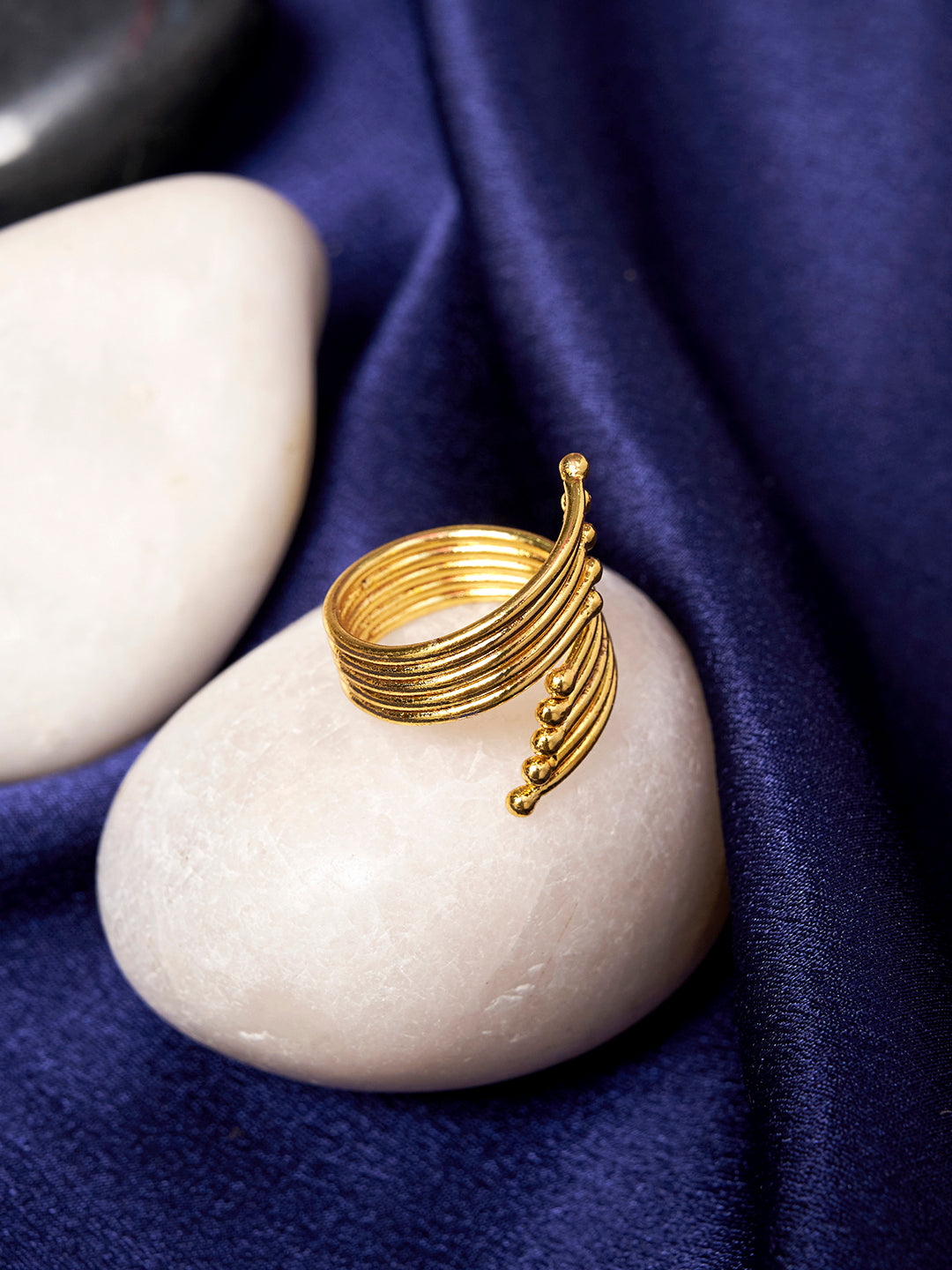 Gold-Plated Brass Adjustable Finger Ring