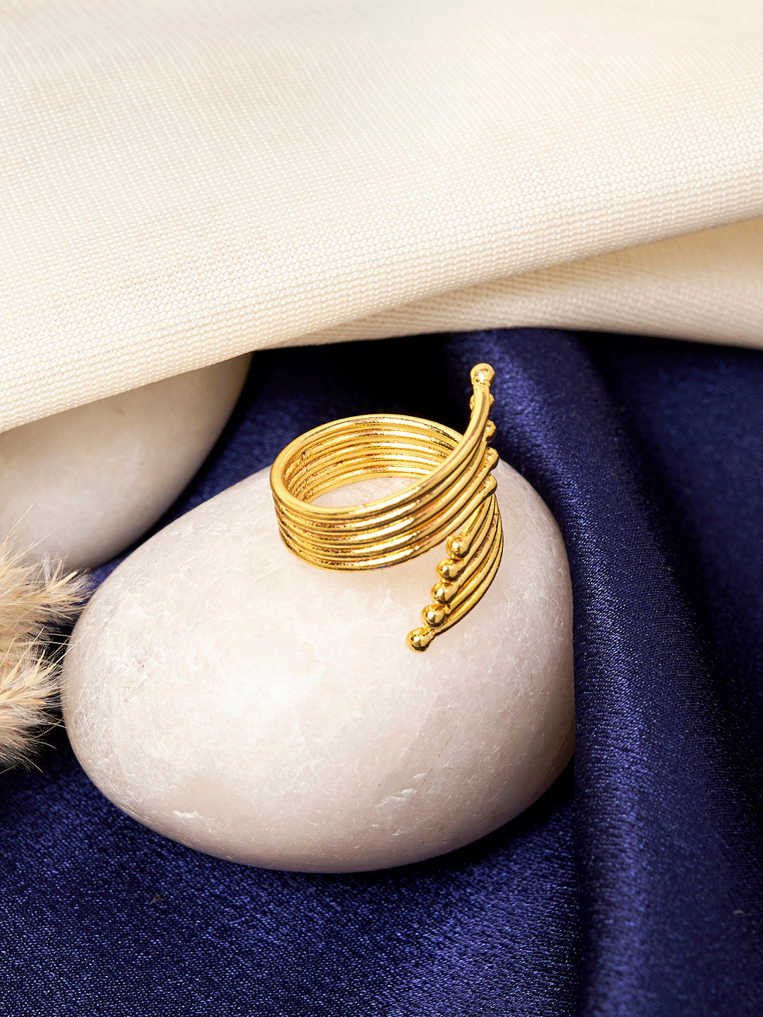 Gold-Plated Brass Adjustable Finger Ring
