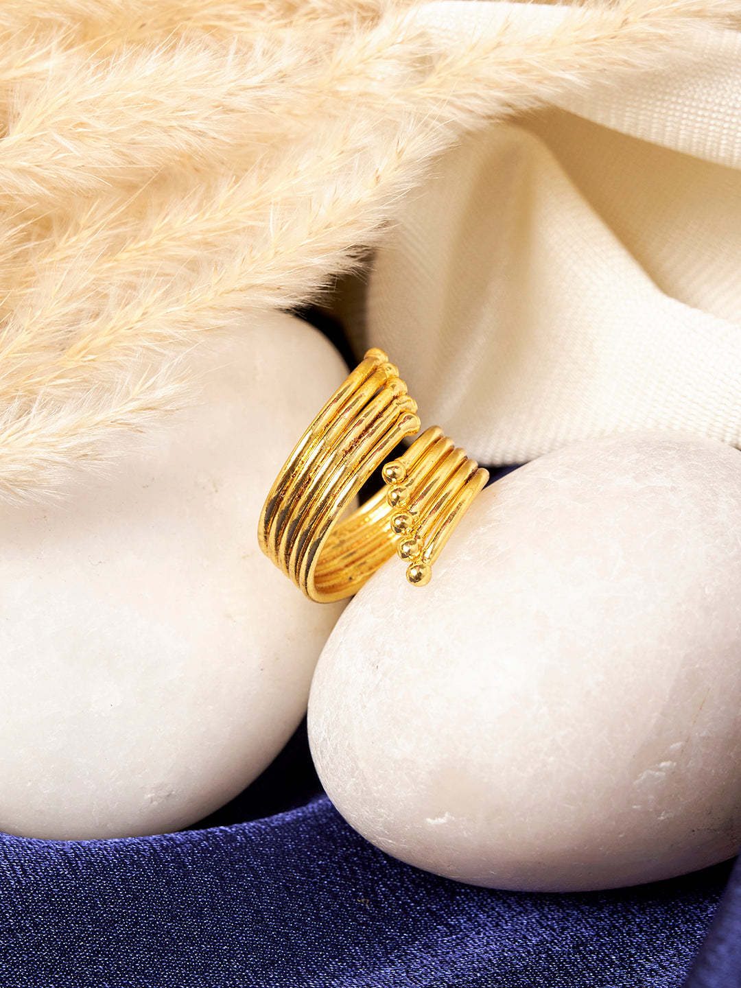 Gold-Plated Brass Adjustable Finger Ring