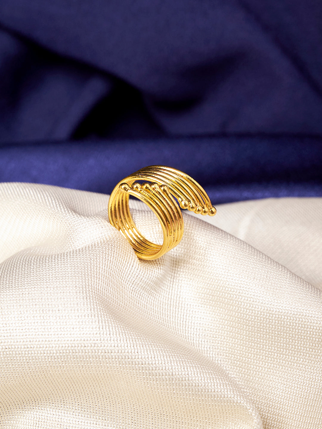 Gold-Plated Brass Adjustable Finger Ring