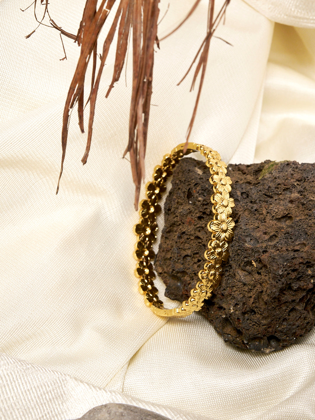 Women Gold-Plated Bangle-Style Bracelet
