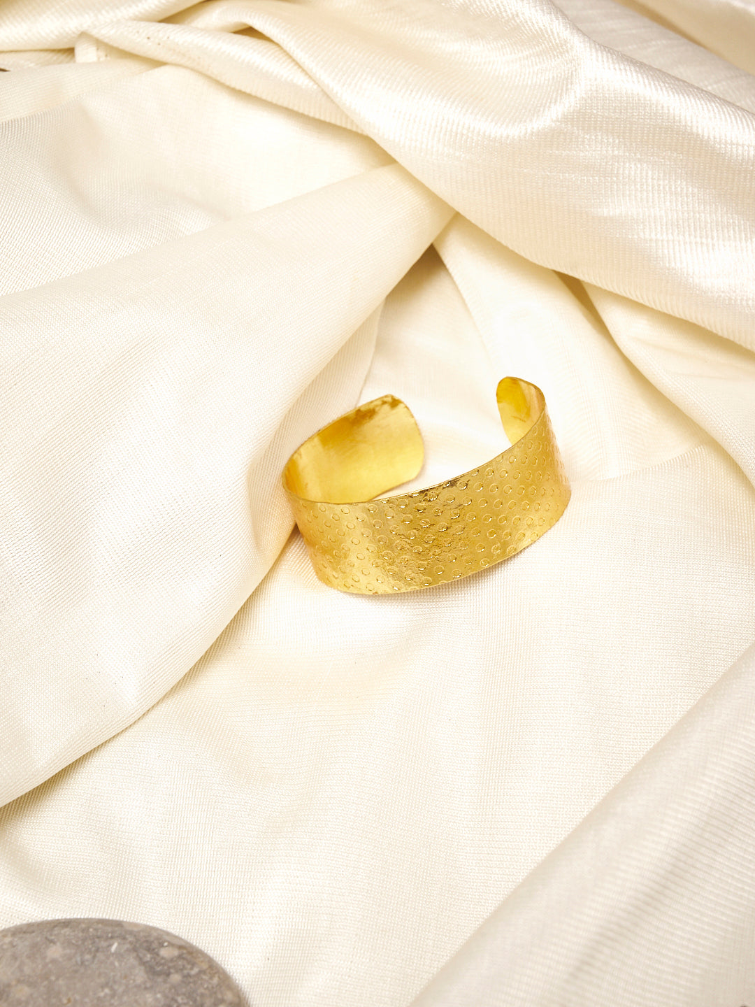 Women Brass Gold-Plated Cuff Bracelet