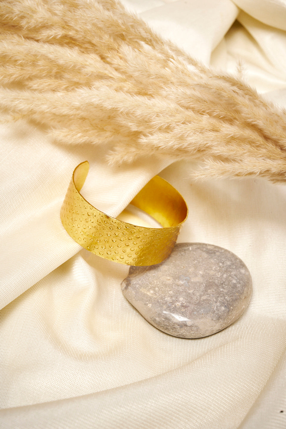 Women Brass Gold-Plated Cuff Bracelet