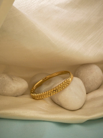 Women Brass Gold-Plated Kada Bracelet